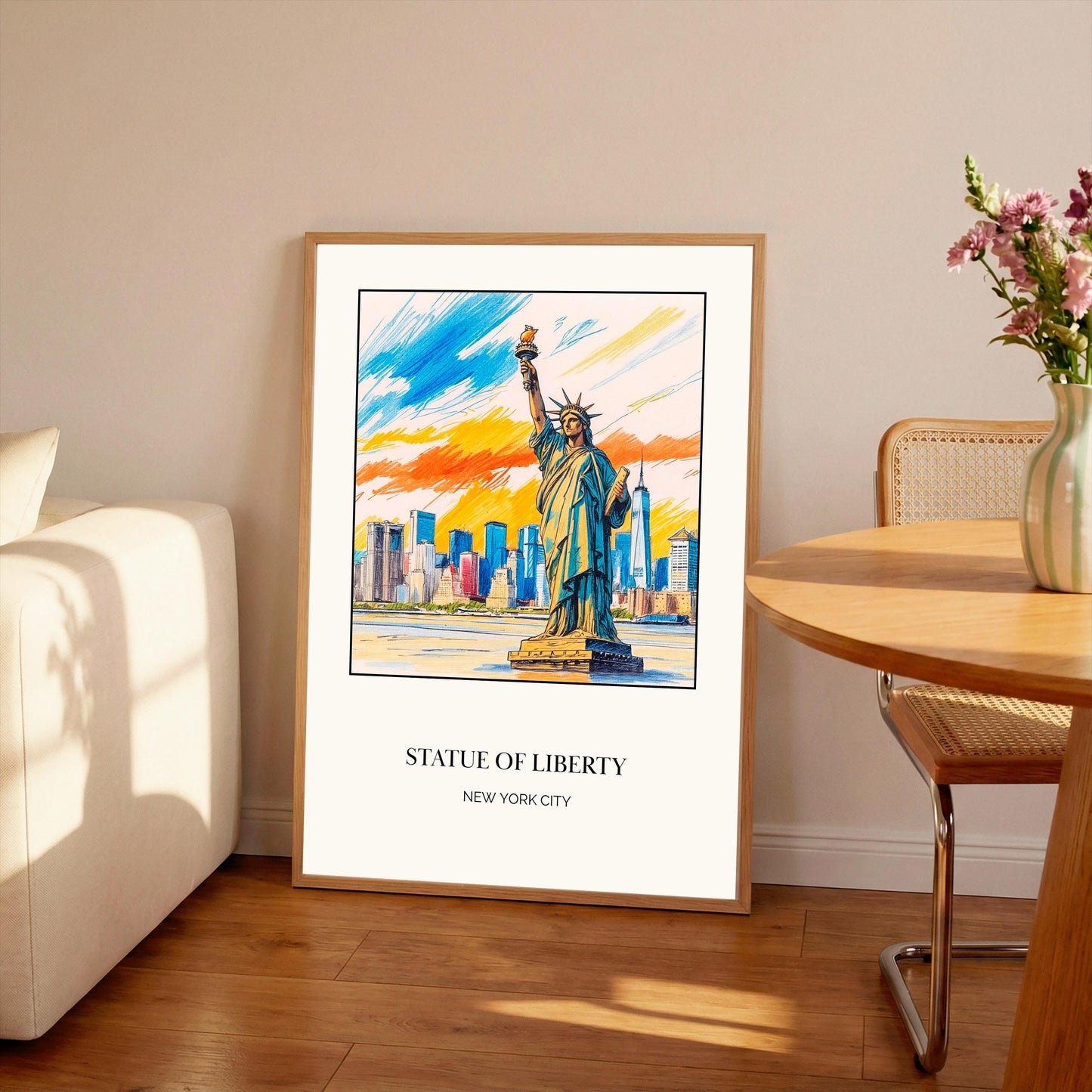 New York Statue of Liberty Art Print: NYC Travel Poster