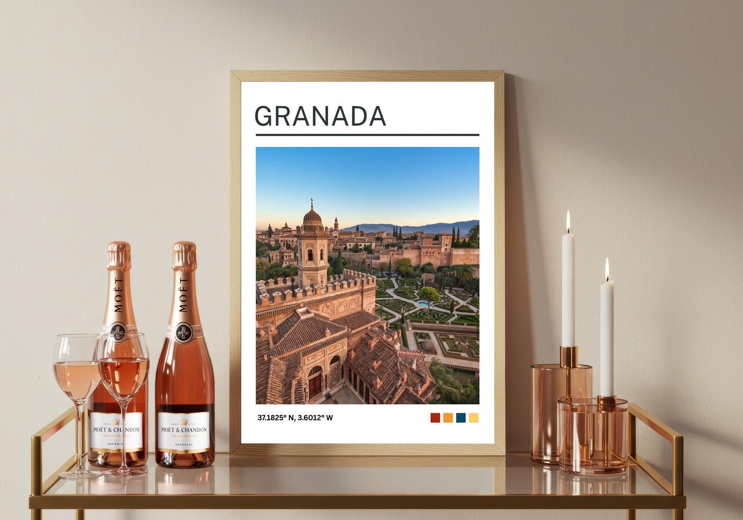 Granada Art Print:  Granada Travel Poster, Spain