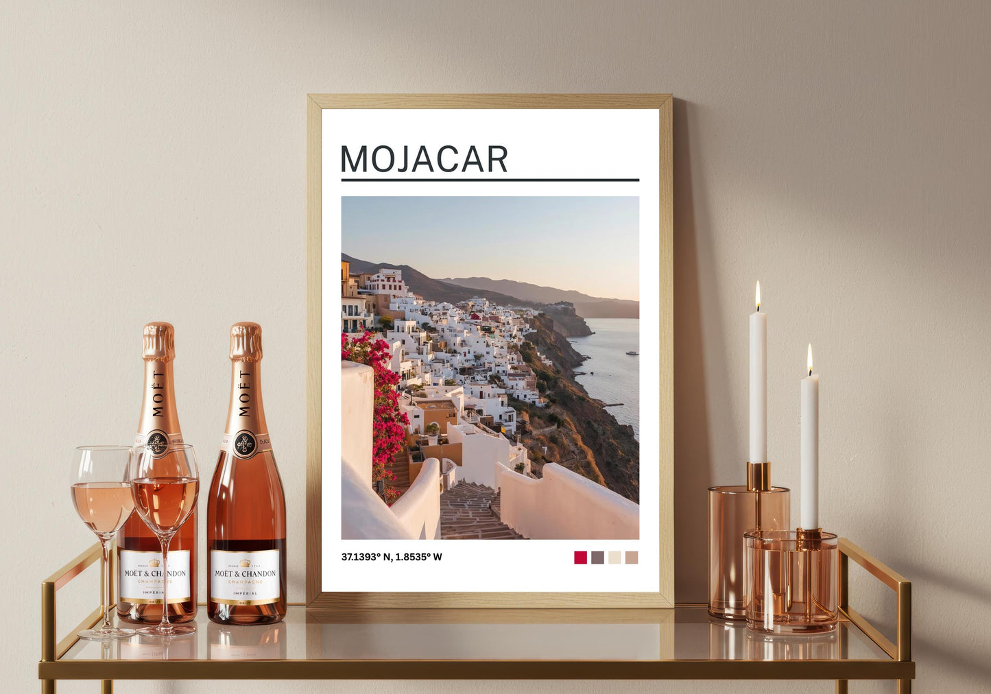 Mojacar Art Print:  Mojacar Travel Poster, Spain