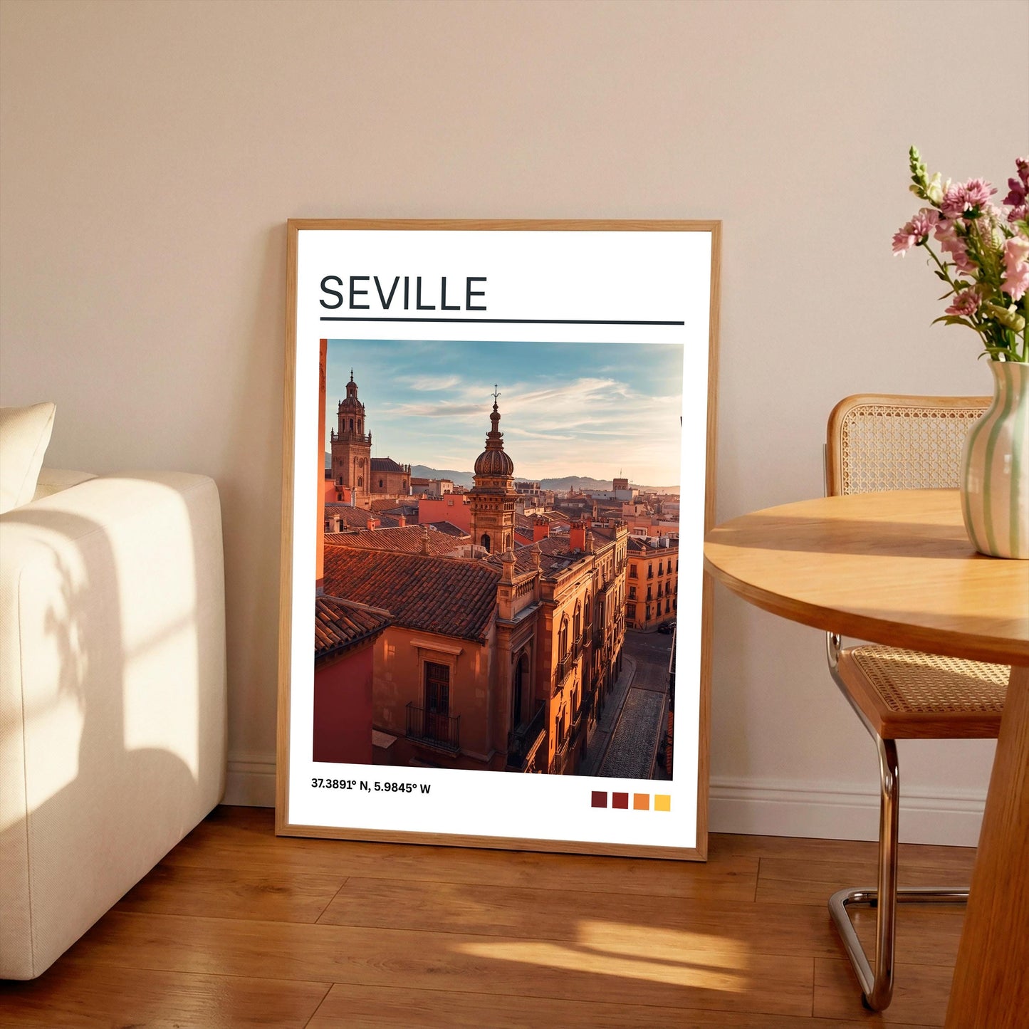 Seville Art Print:  Saville Travel Poster, Spain