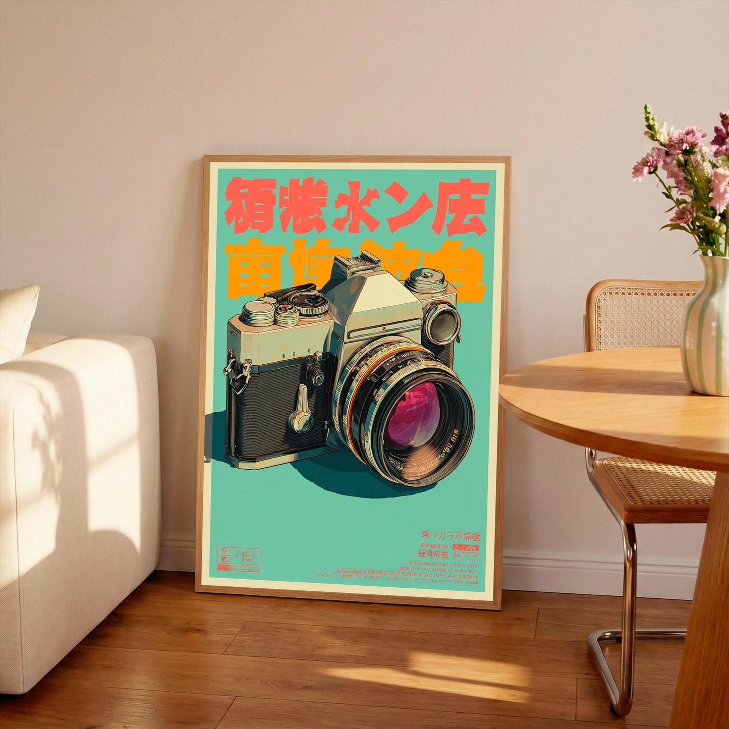 Japanese Vintage Camera Print: Vintage Oriental Art Poster