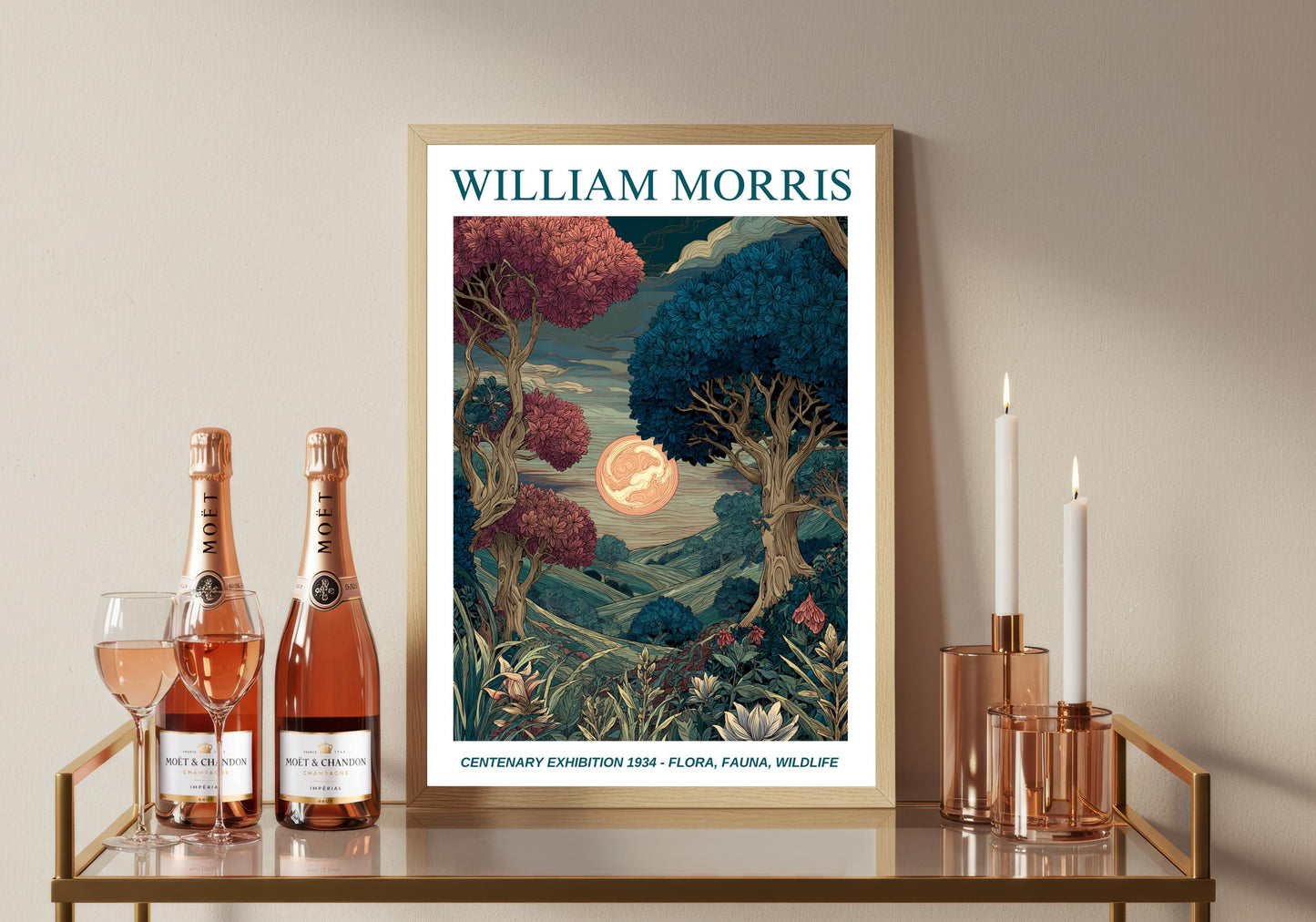 William Morris Floral, Fauna, Wildlife Print: Art Nouveau Home Decor