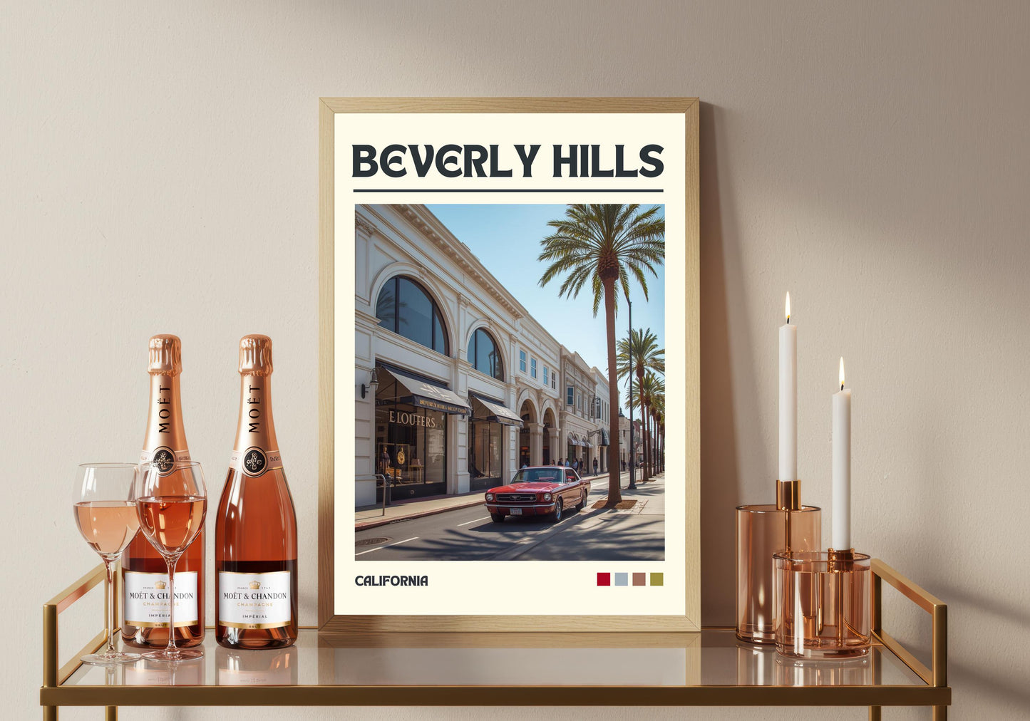 Beverly Hills Art Print: Rodeo Drive Travel Poster