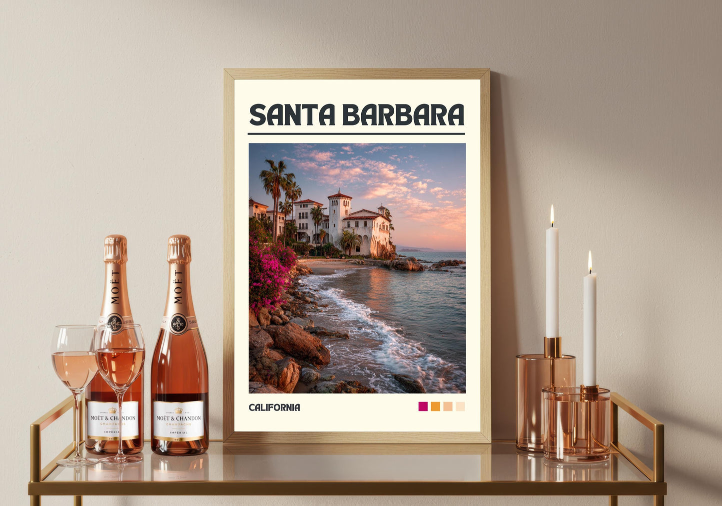Santa Barbara Art Print, California Travel Poster