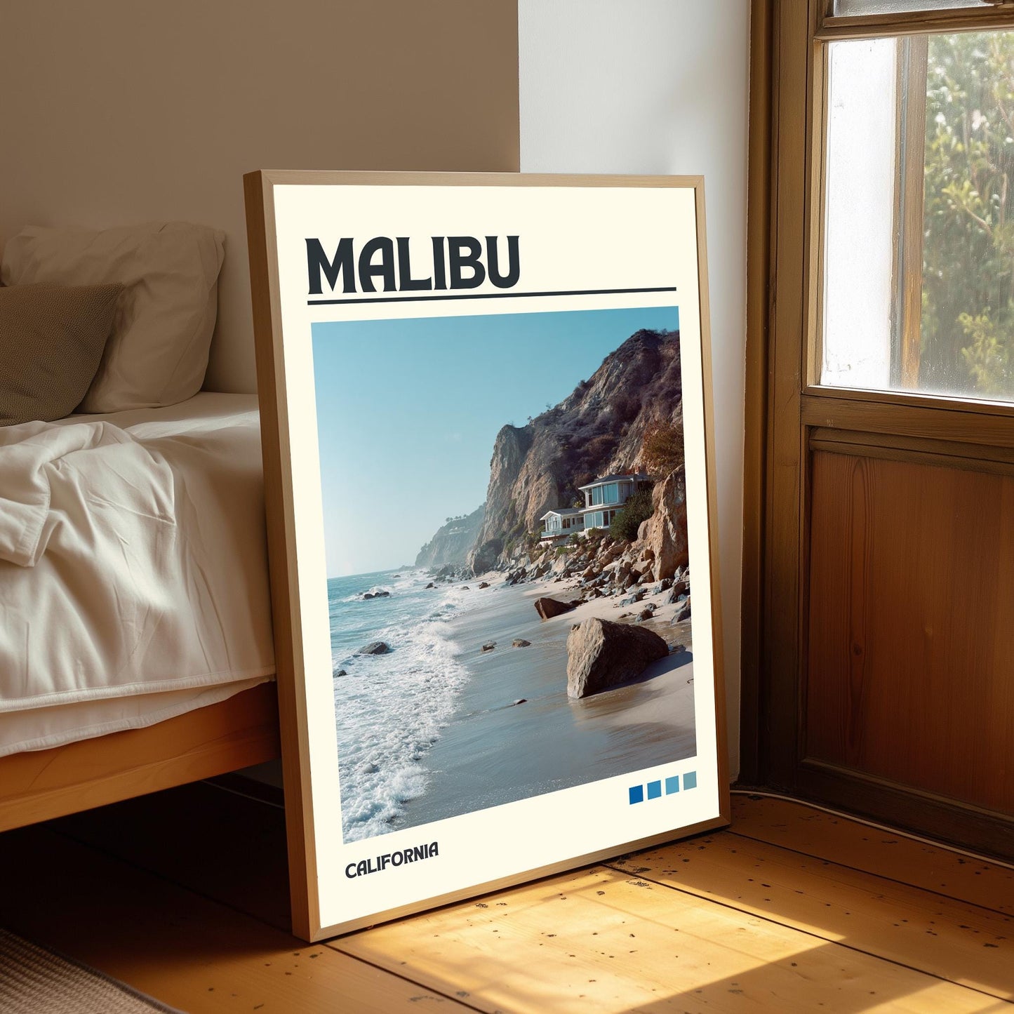 Malibu Art Print, California Travel Poster