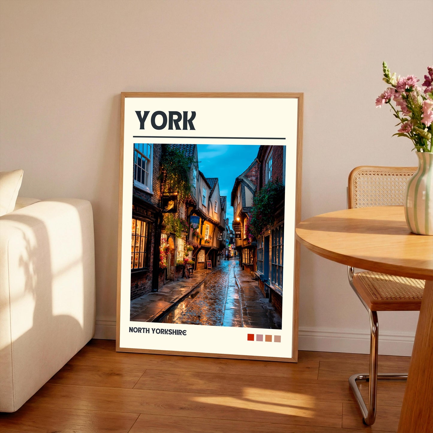 York Art Print: Satin Travel Poster, The Shambles