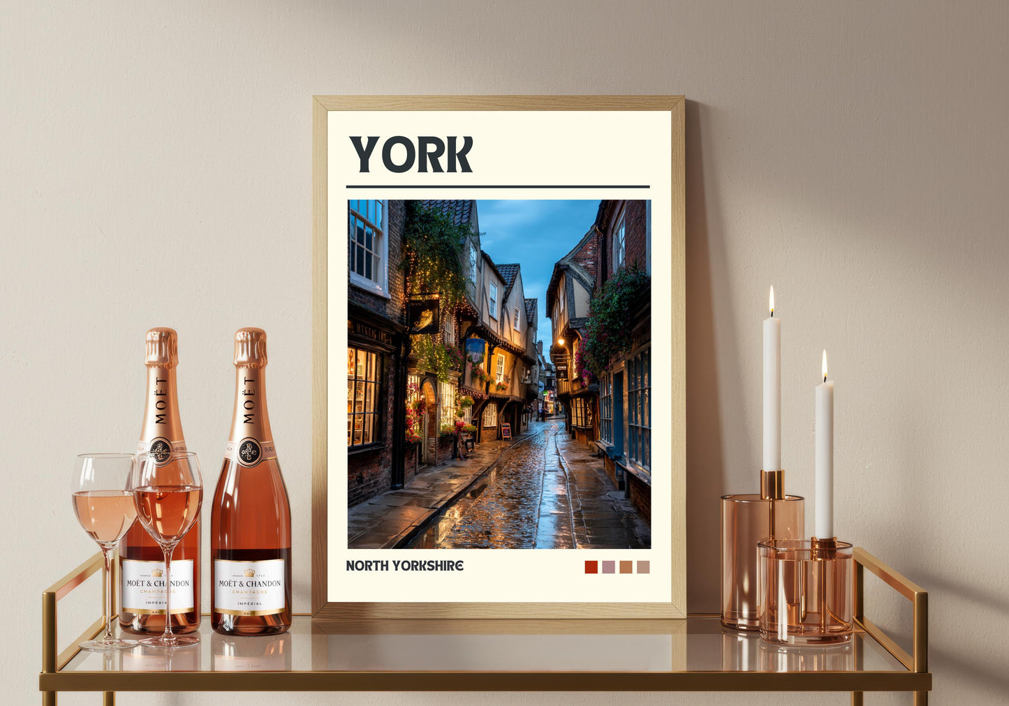 York Art Print: Satin Travel Poster, The Shambles
