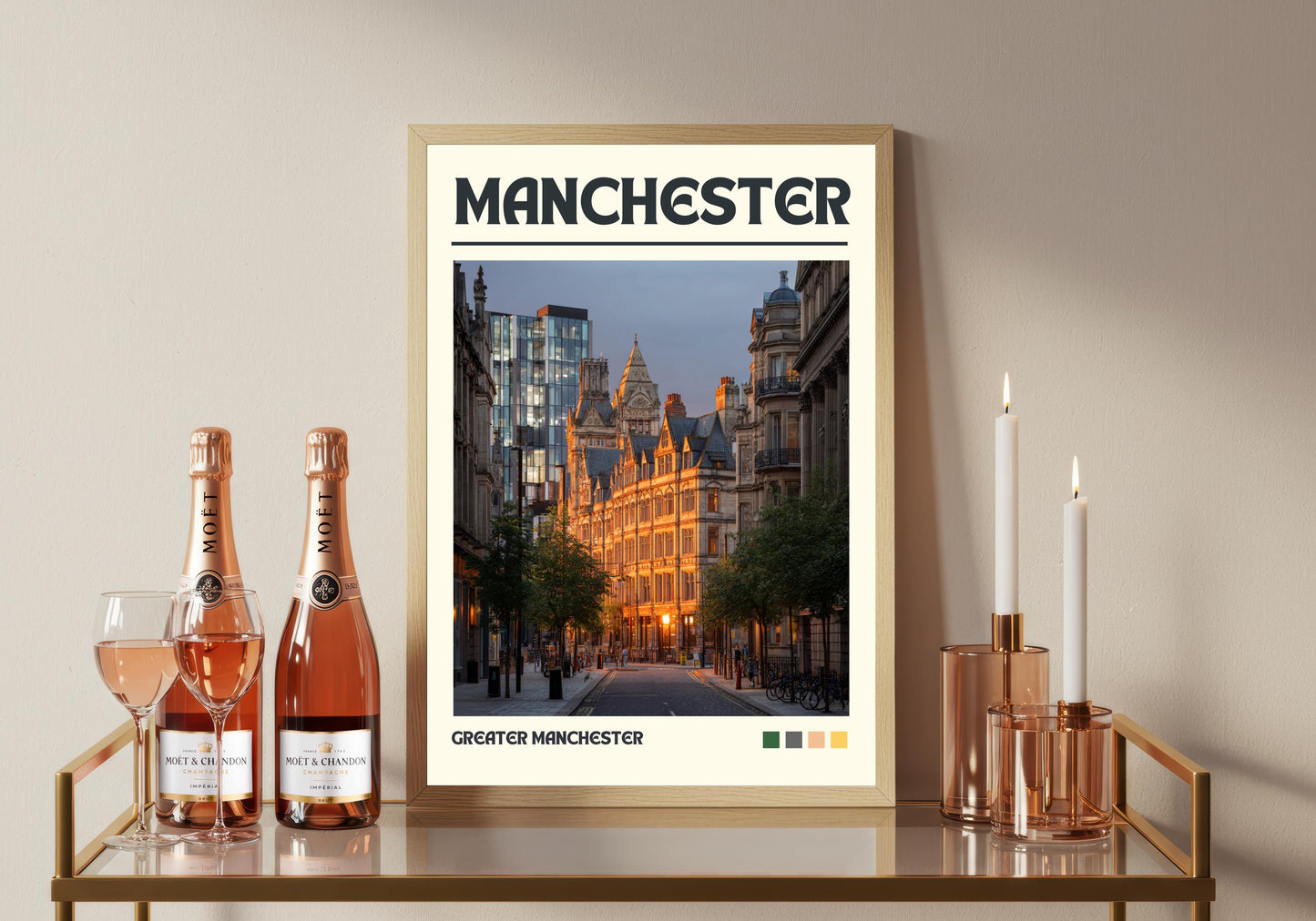 Manchester Art Print: Satin Travel Poster