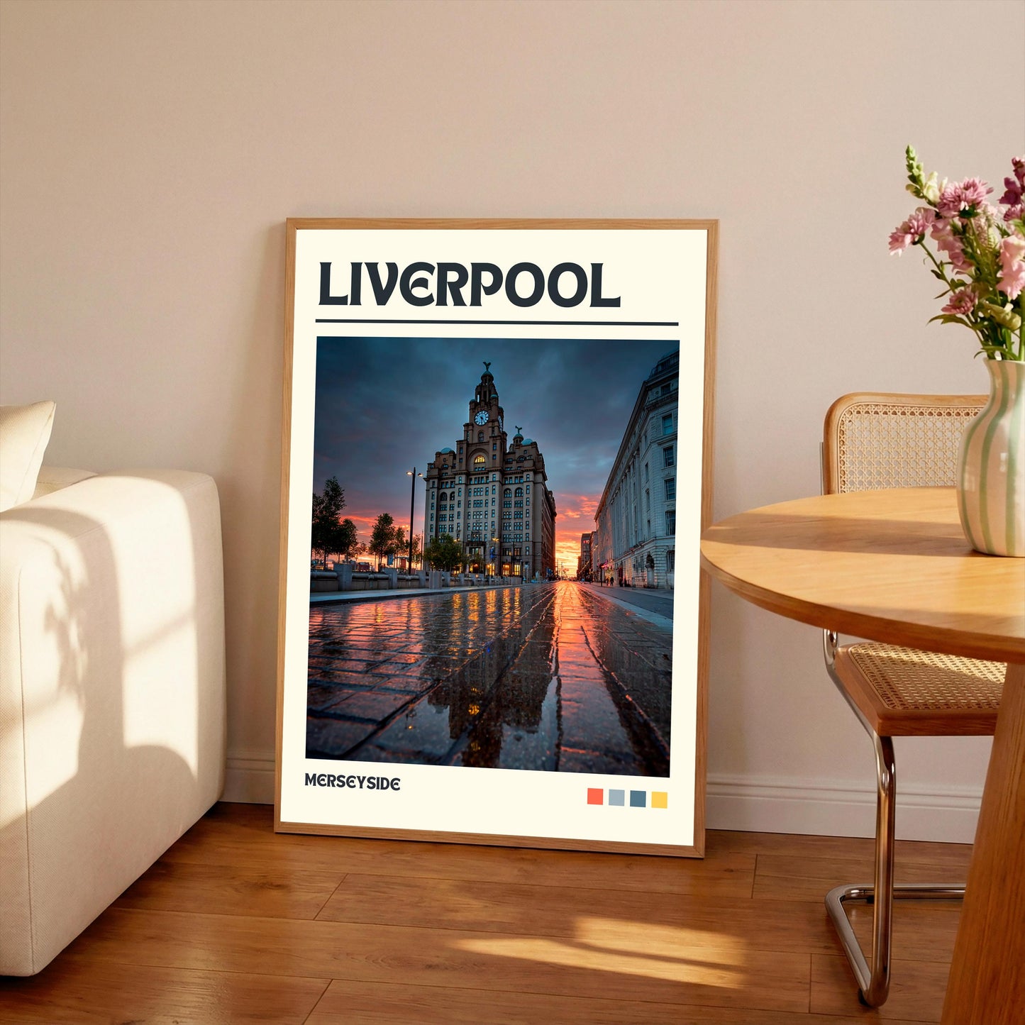 Liverpool Art Print: Satin Travel Poster
