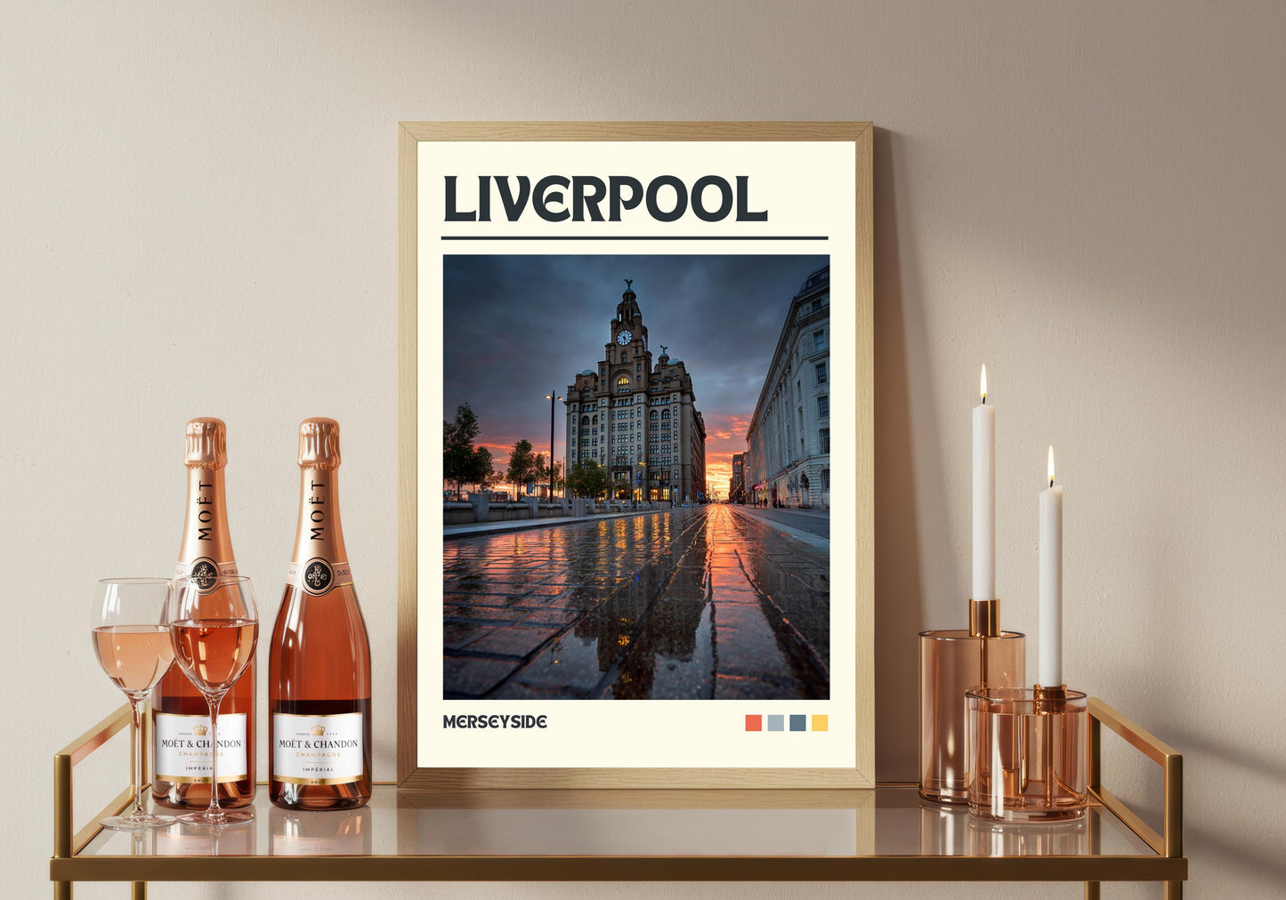 Liverpool Art Print: Satin Travel Poster