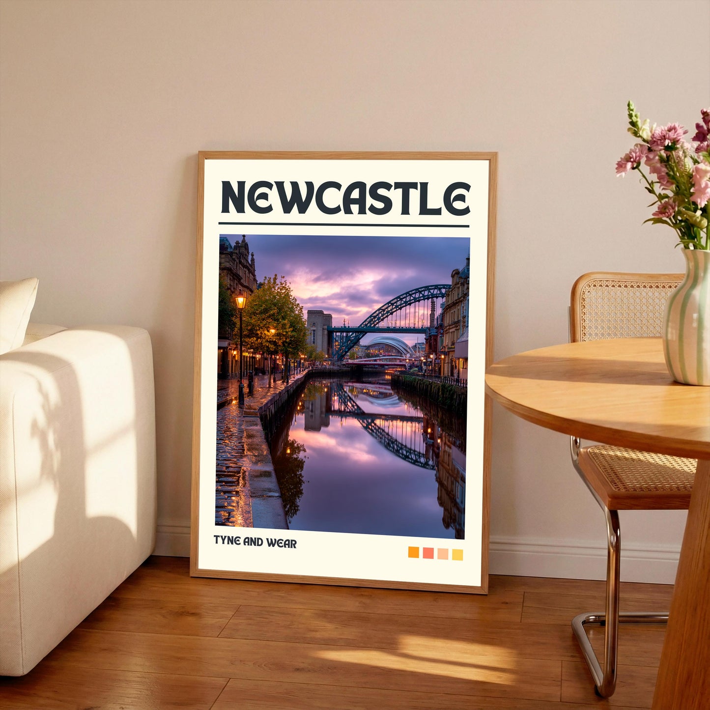 Newcastle Art Print: Satin Travel Poster