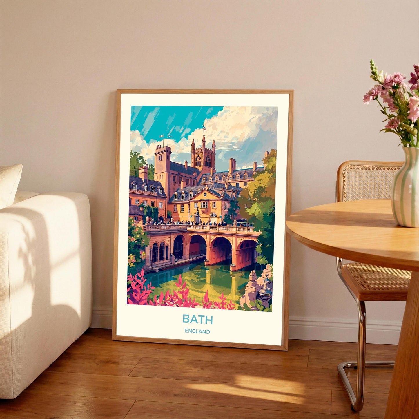 Bath Art Print: Satin Travel Poster, Bath, Somerset