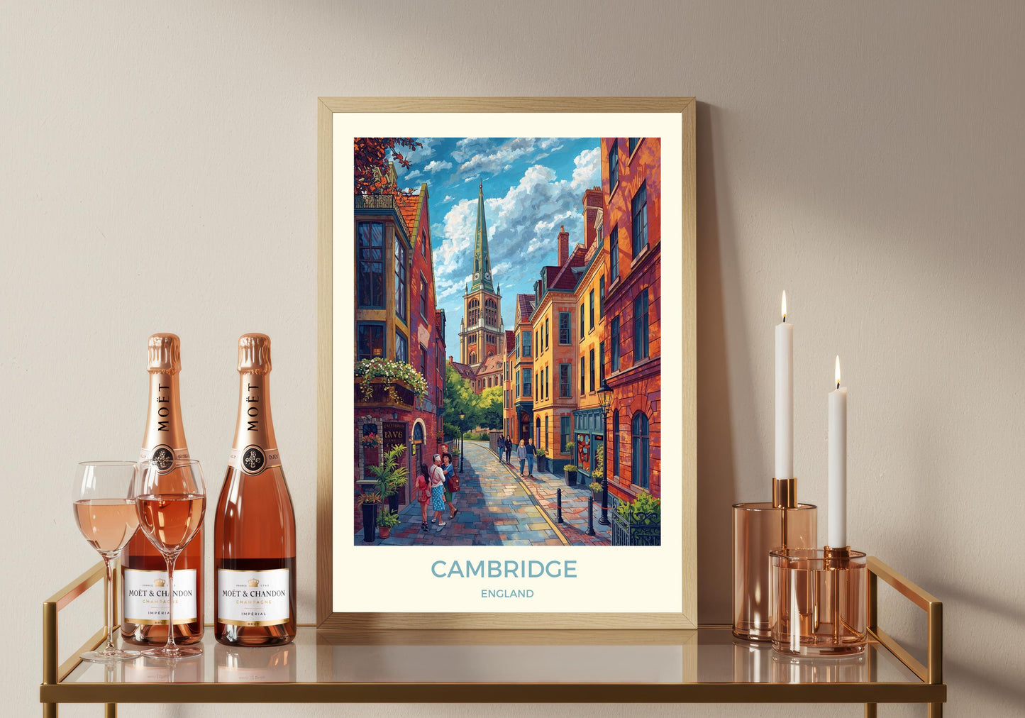 Cambridge Art Print: City Travel Poster