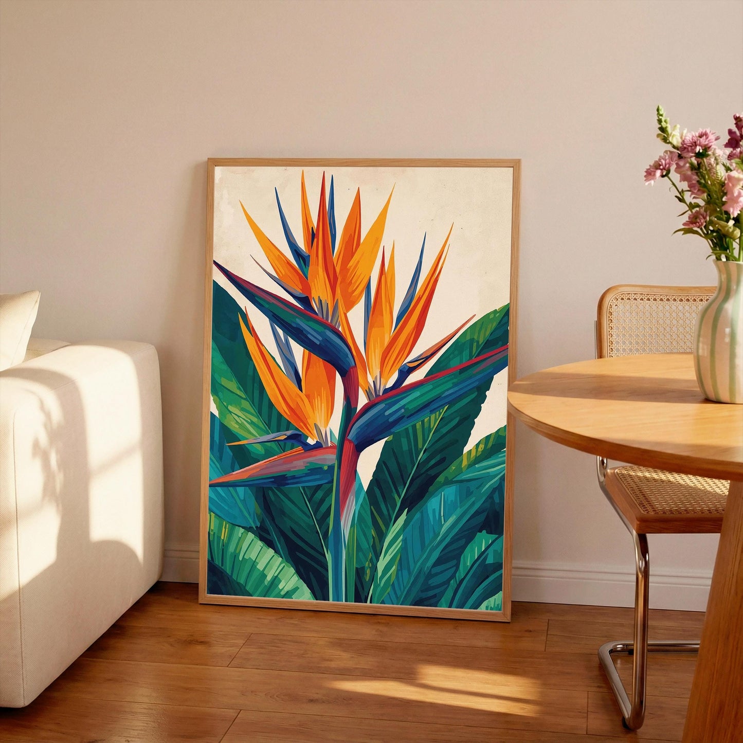 Henri Matisse Inspired Abstract Bird of Paradise Art Print: Colourful Wall Art