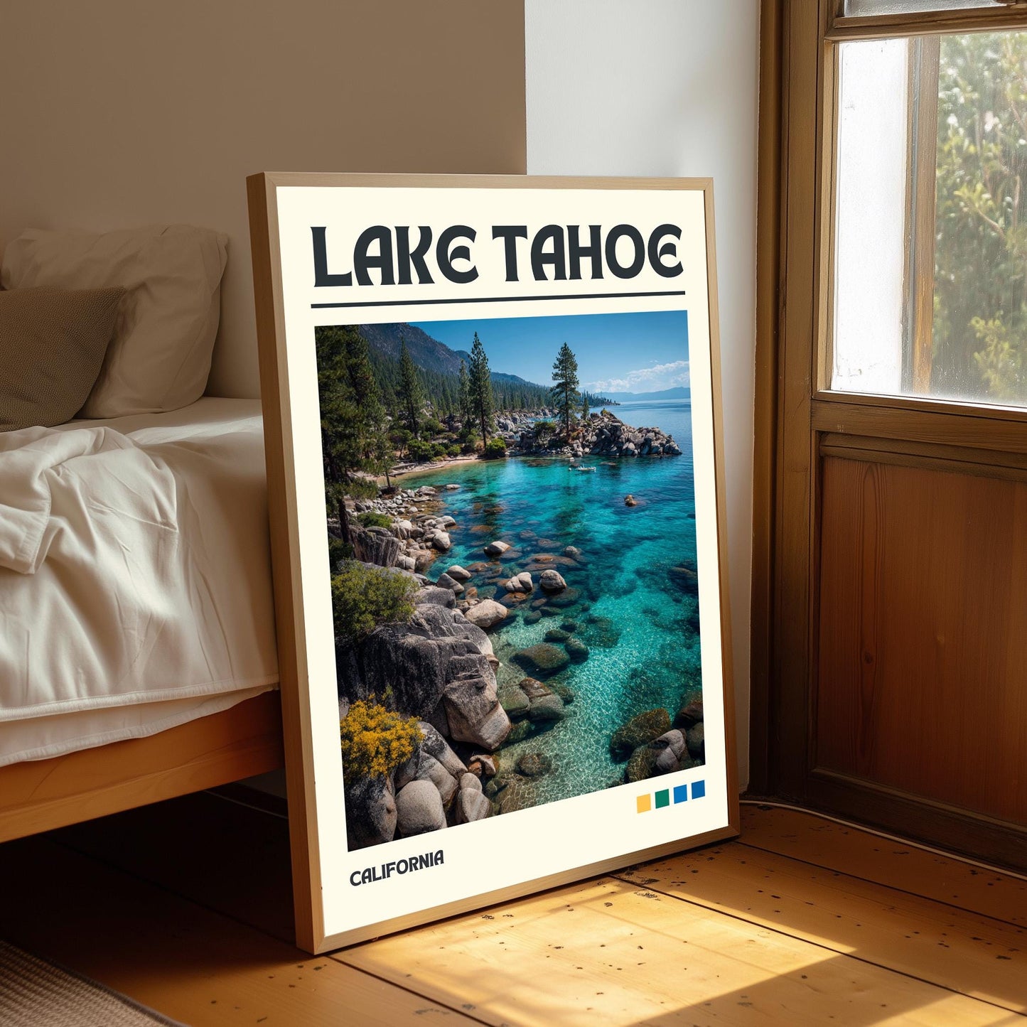 Lake Tahoe Art Print, California Travel Poster
