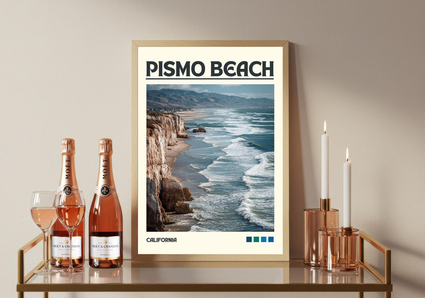 Pismo Beach Art Print, California Travel Poster