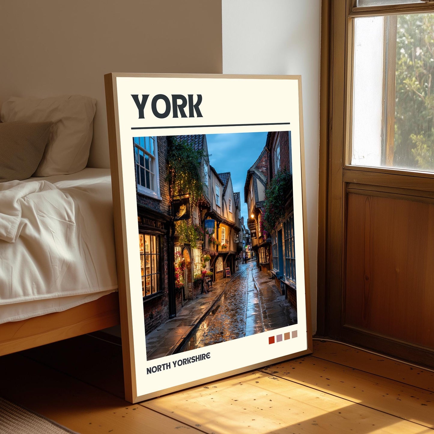 York Art Print: Satin Travel Poster, The Shambles