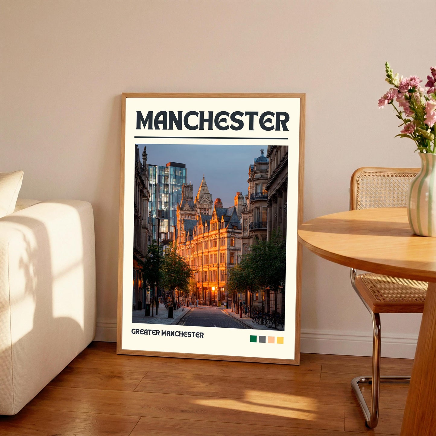 Manchester Art Print: Satin Travel Poster