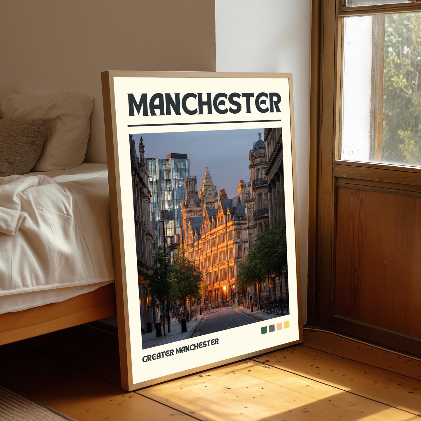 Manchester Art Print: Satin Travel Poster