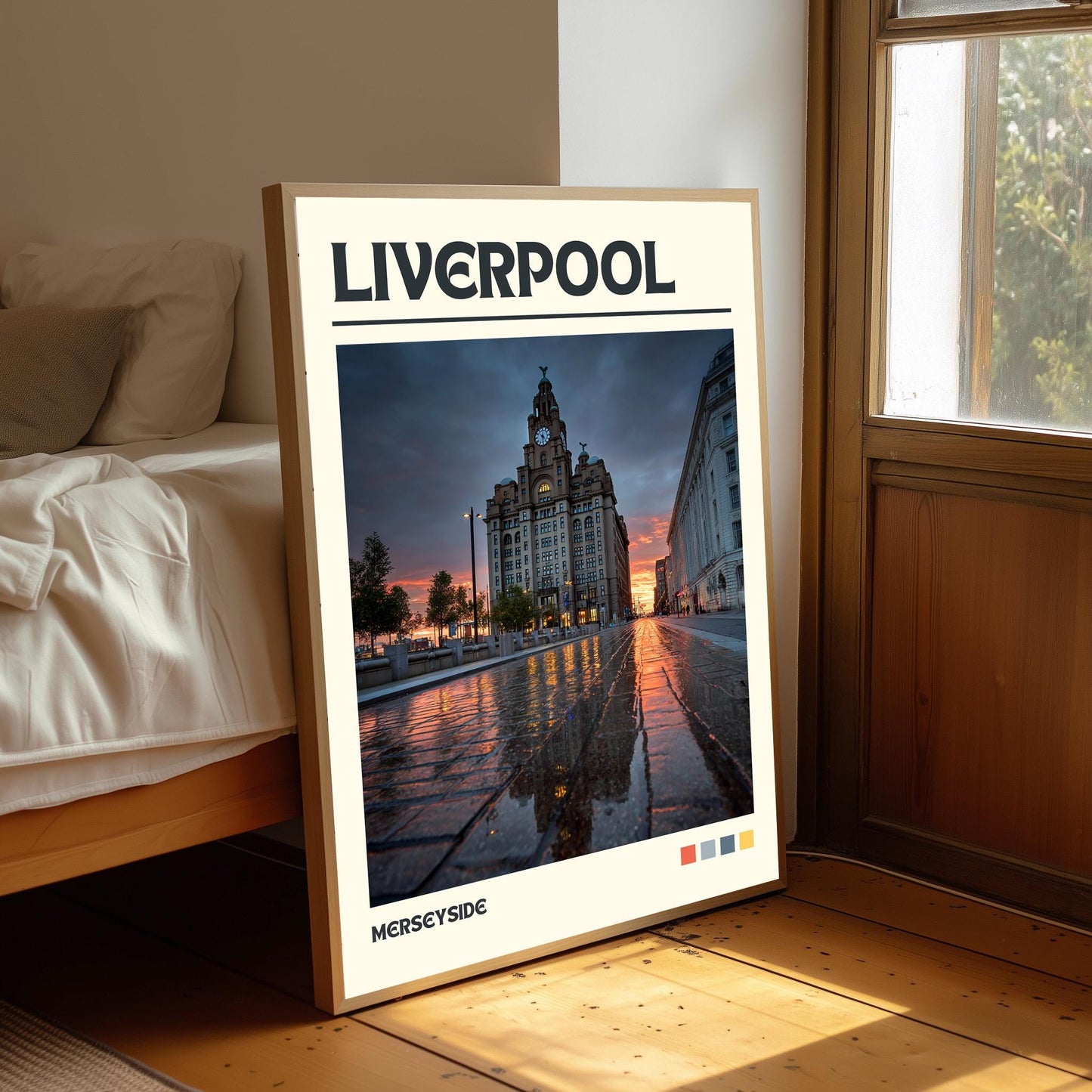 Liverpool Art Print: Satin Travel Poster