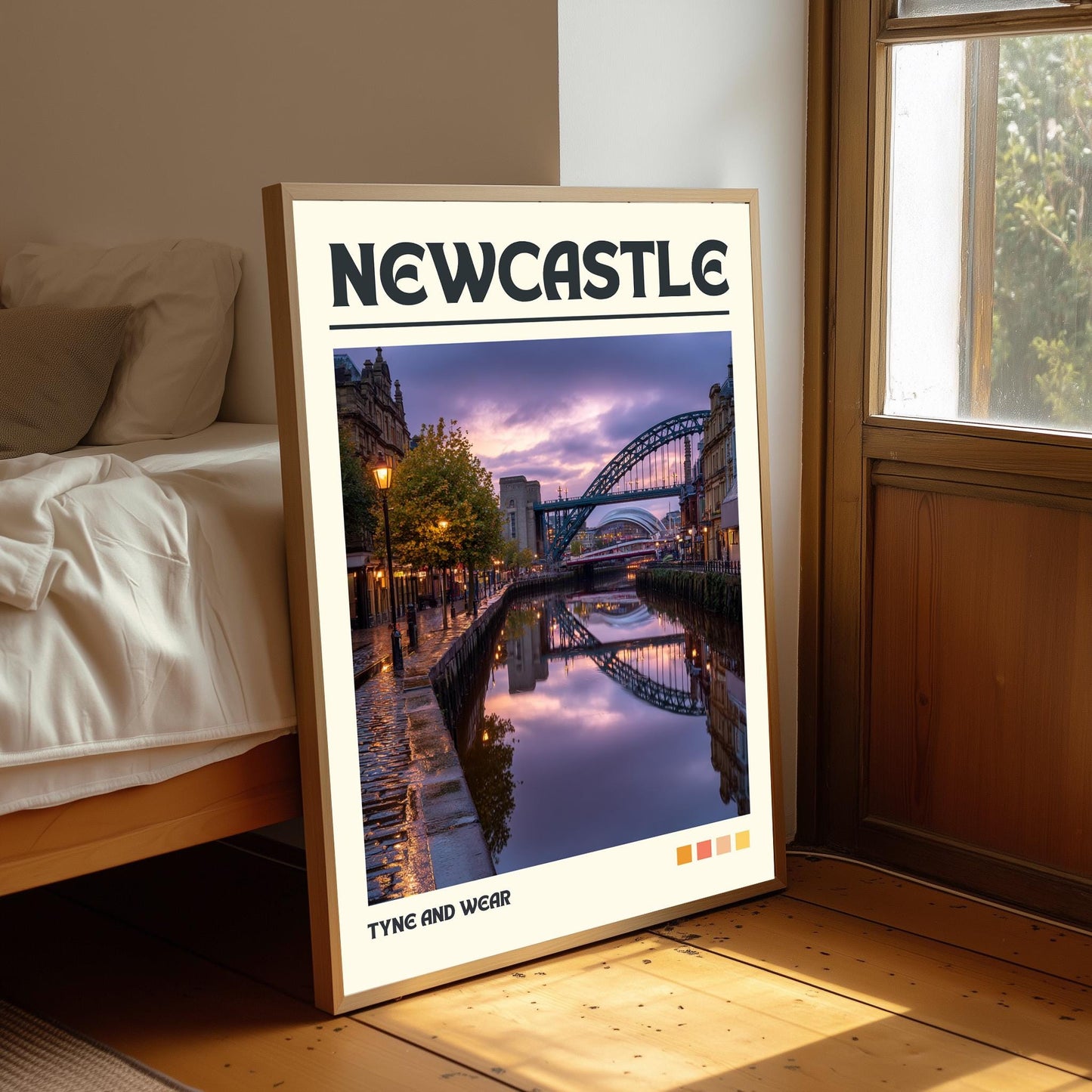Newcastle Art Print: Satin Travel Poster