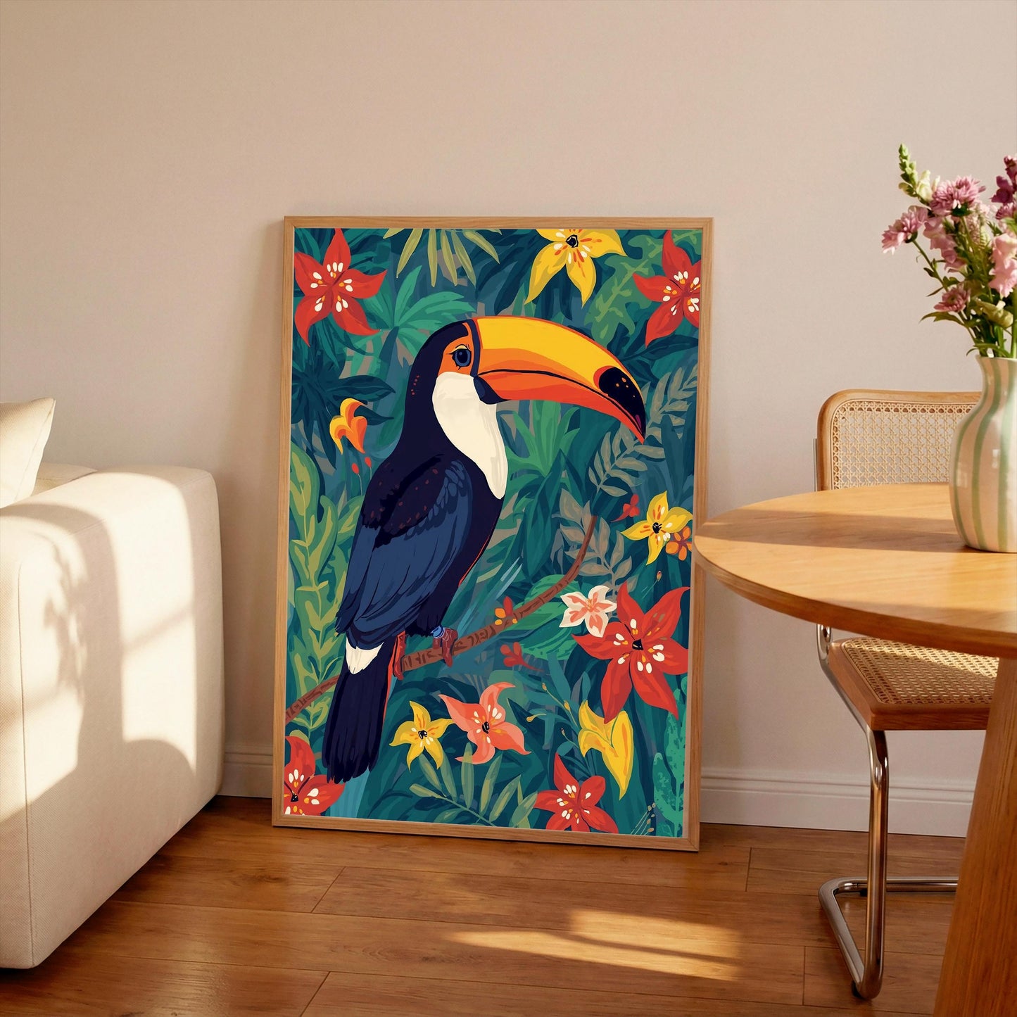 Henri Matisse Inspired Abstract Toucan Art Print: Colourful Wall Art