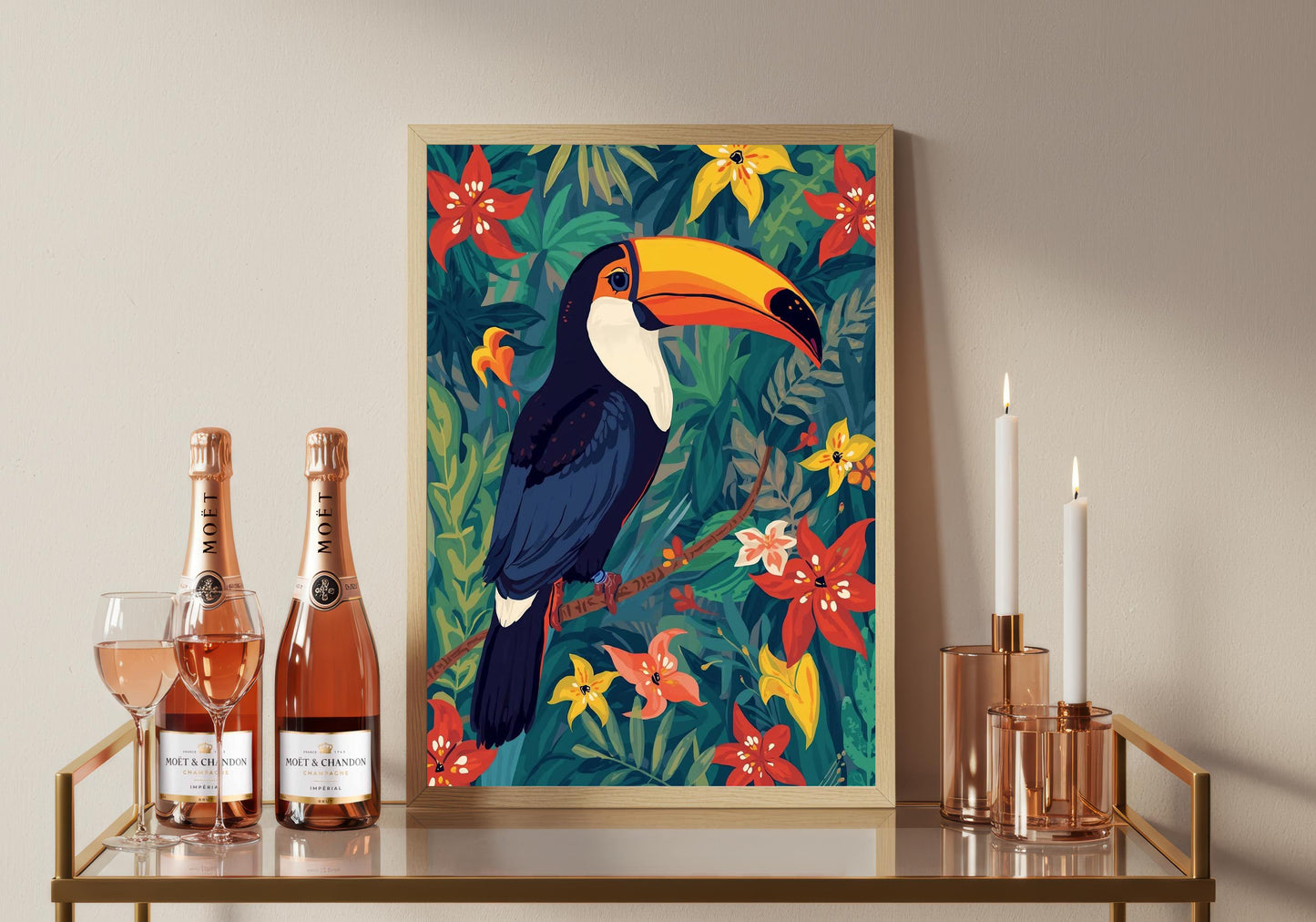 Henri Matisse Inspired Abstract Toucan Art Print: Colourful Wall Art