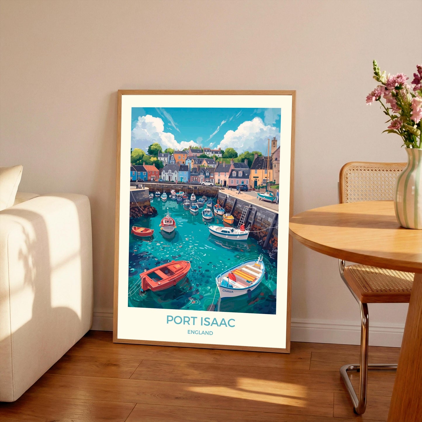 Port Isaac Art Print: Cornwall Travel Poster