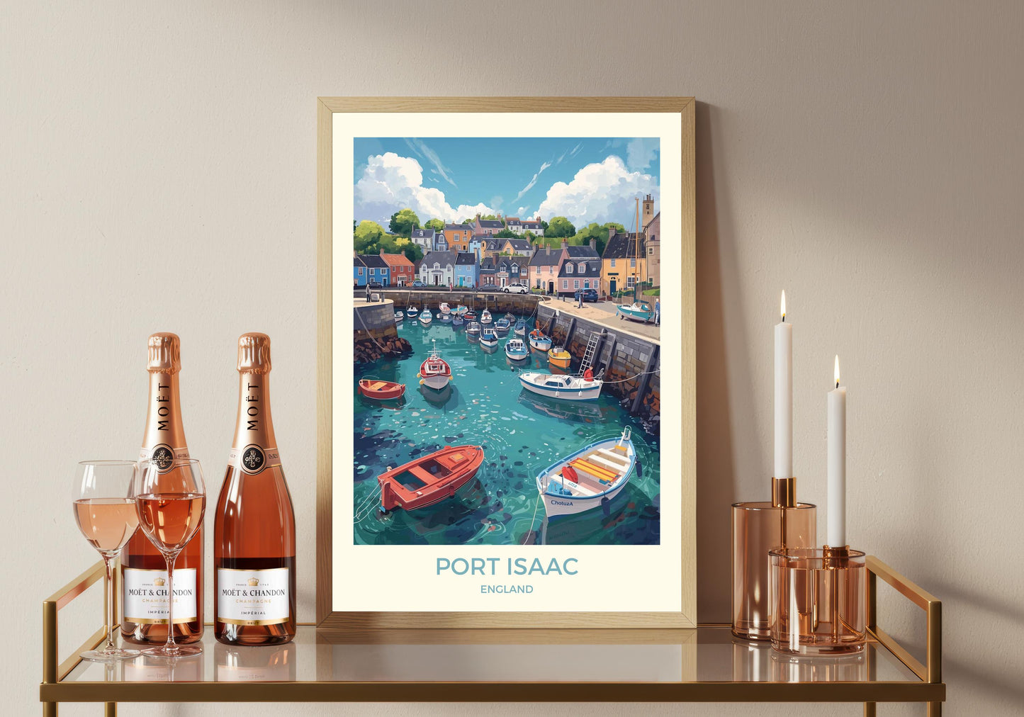 Port Isaac Art Print: Cornwall Travel Poster