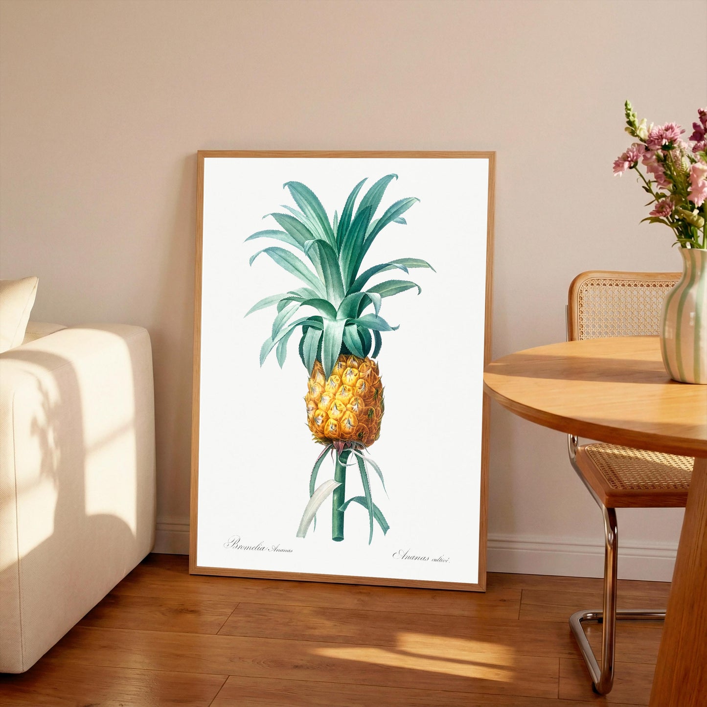 Vintage Pineapple Print: Vintage Botanical Wall Art