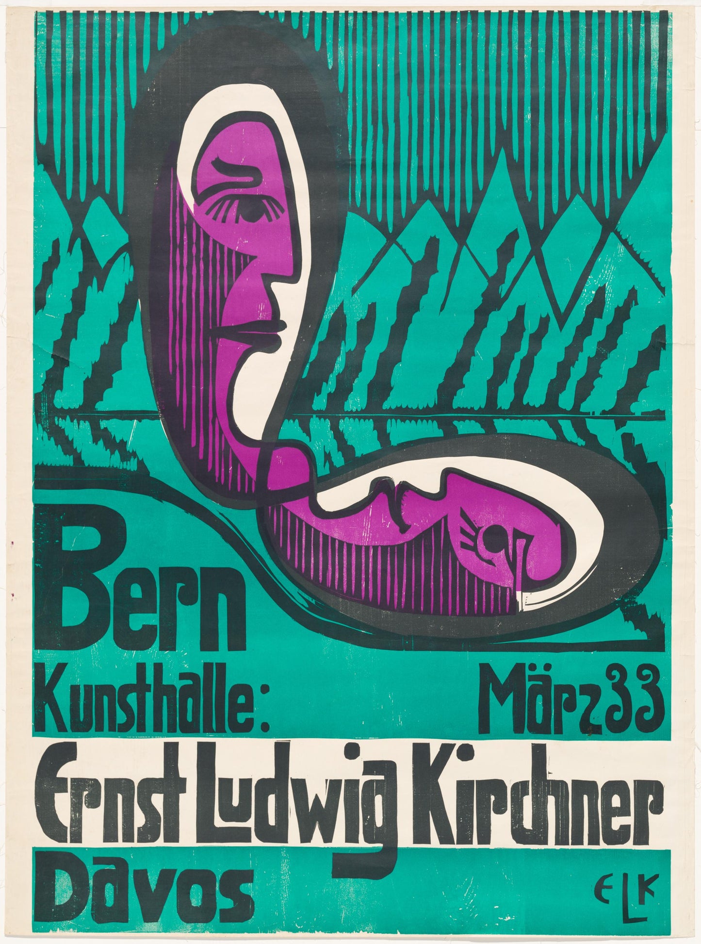 Ernst Ludwig Kirchner - Bern Kunsthall Exhibition Vintage Poster, Art Print