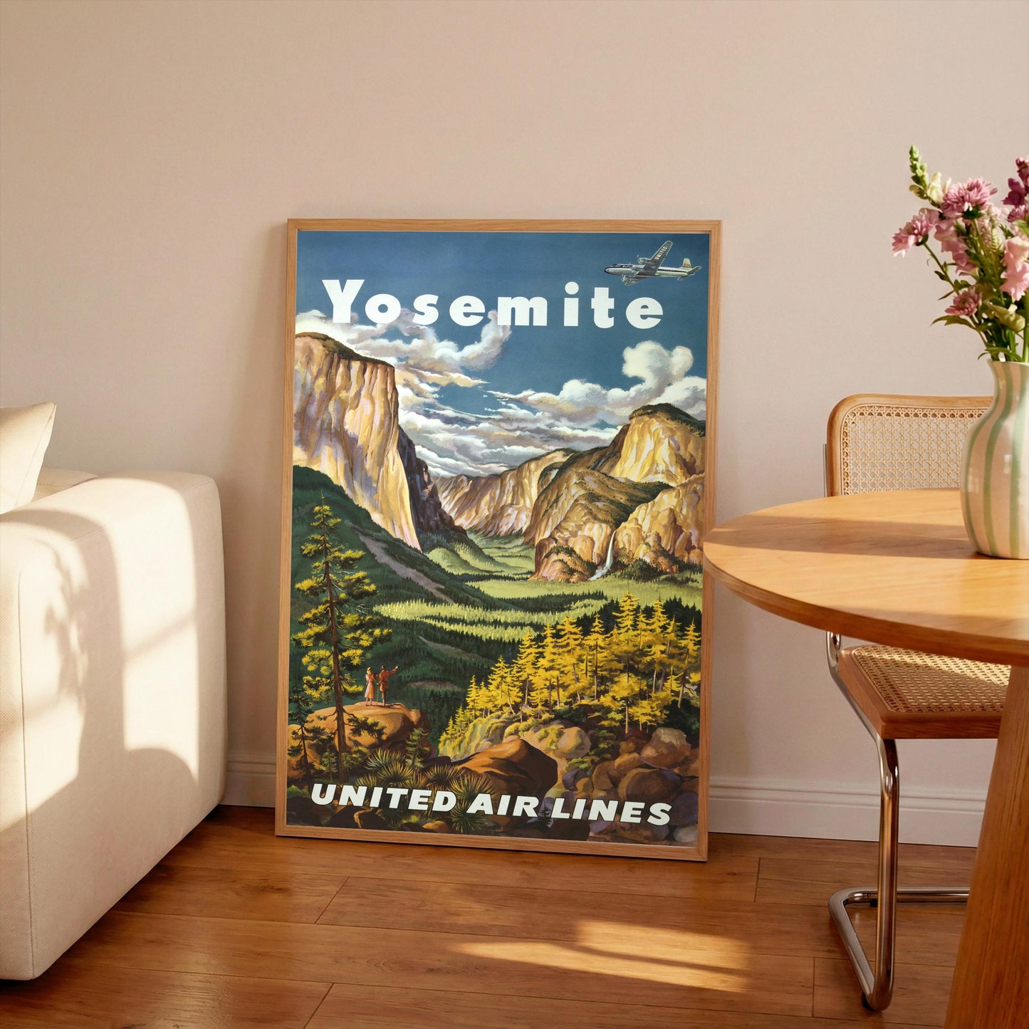 Yosemite National Park Poster: Vintage Style Satin Art Print