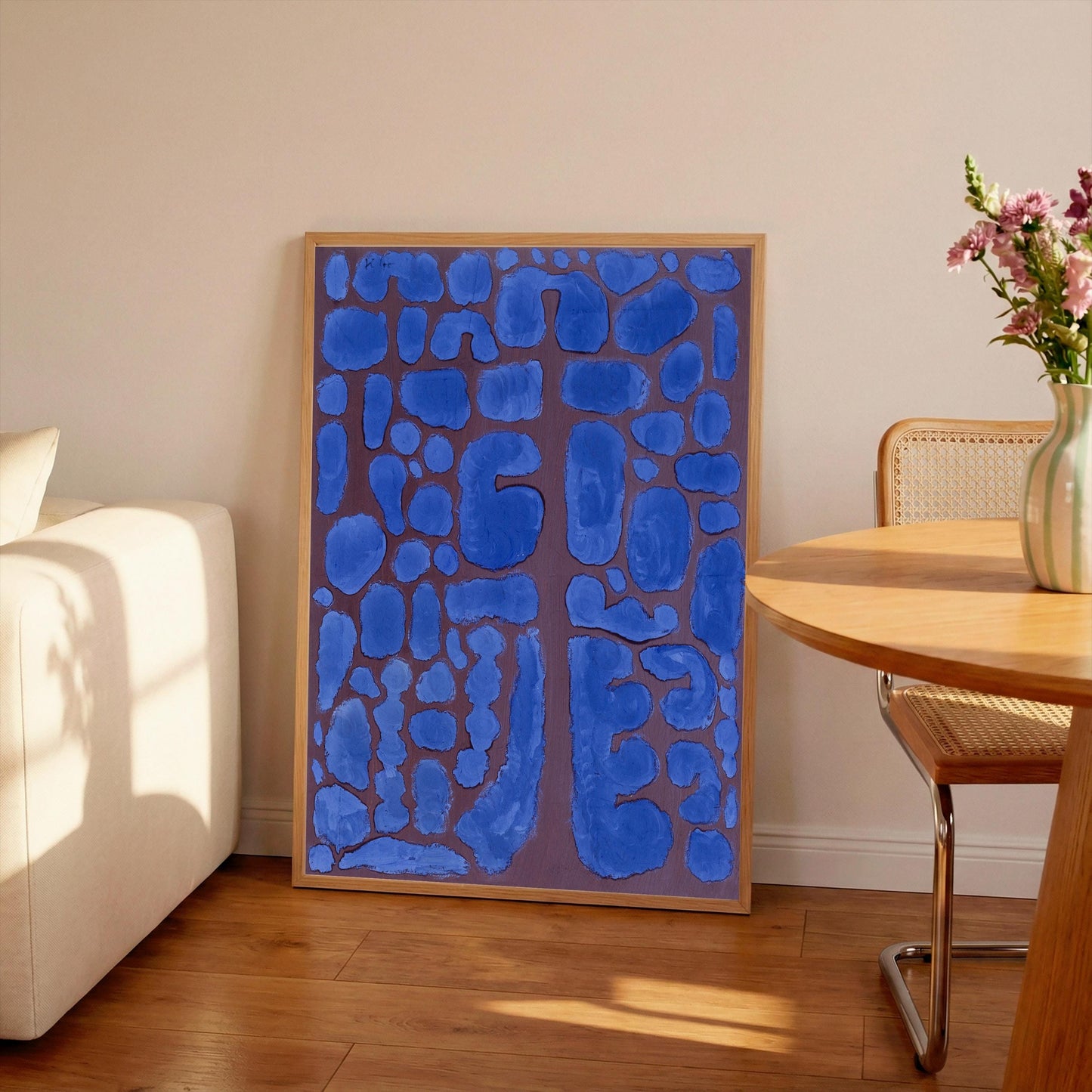 Henri Matisse Inspired Blue Abstract Art Print: Colourful Wall Art