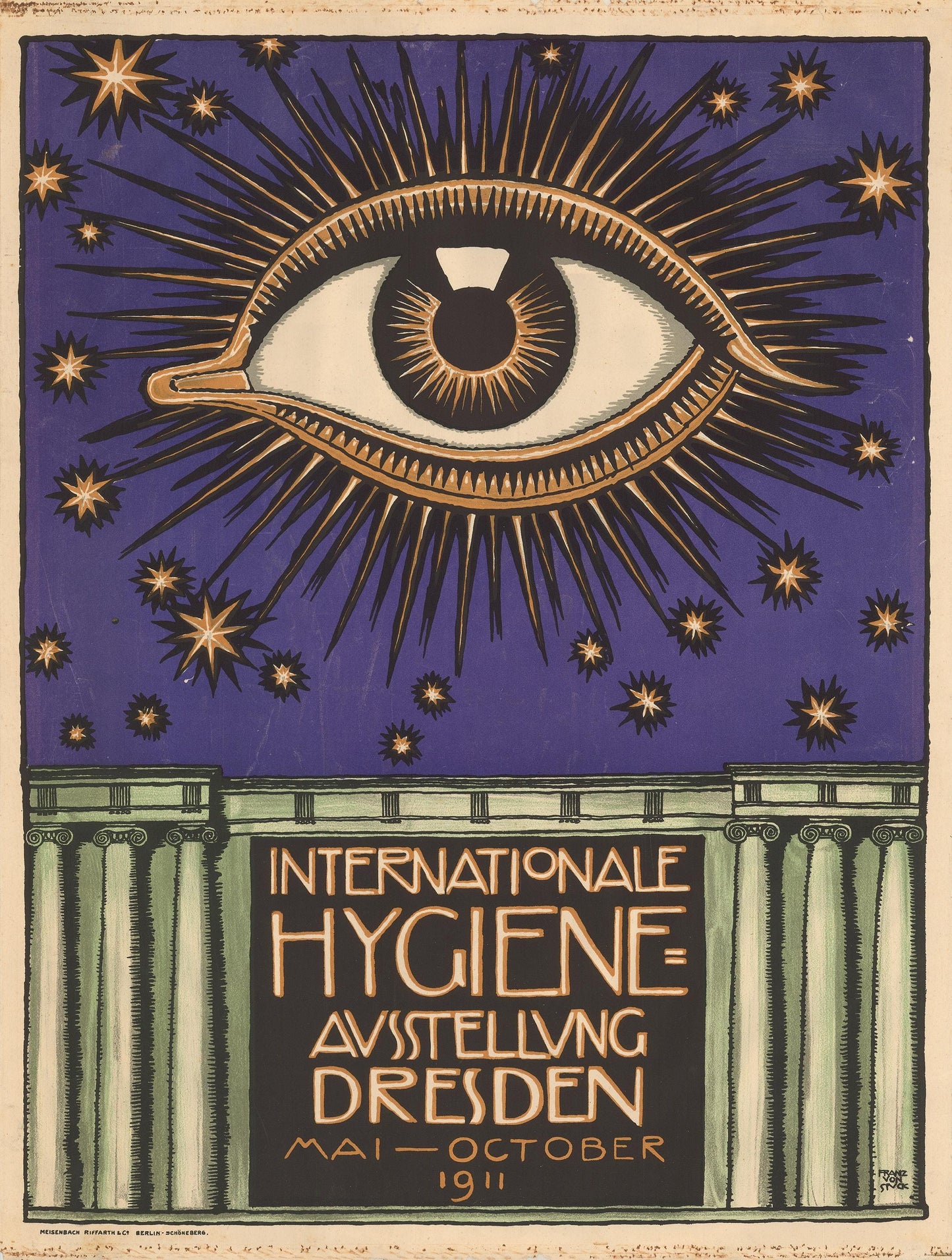 The International Hygiene Exhibition Poster, Vintage German Poster
