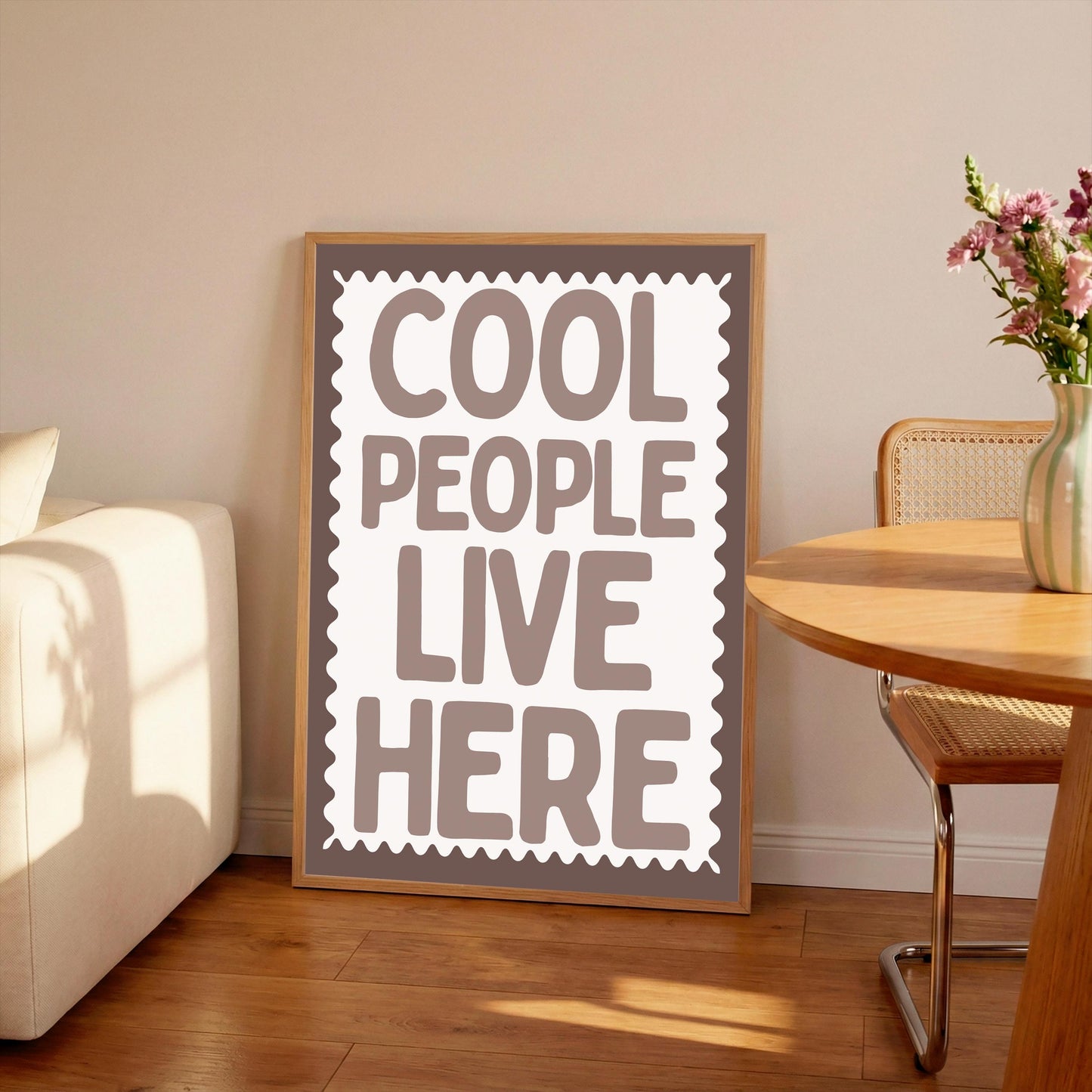 People Live Here Typography Print: Minimalist Hallway Wall Art