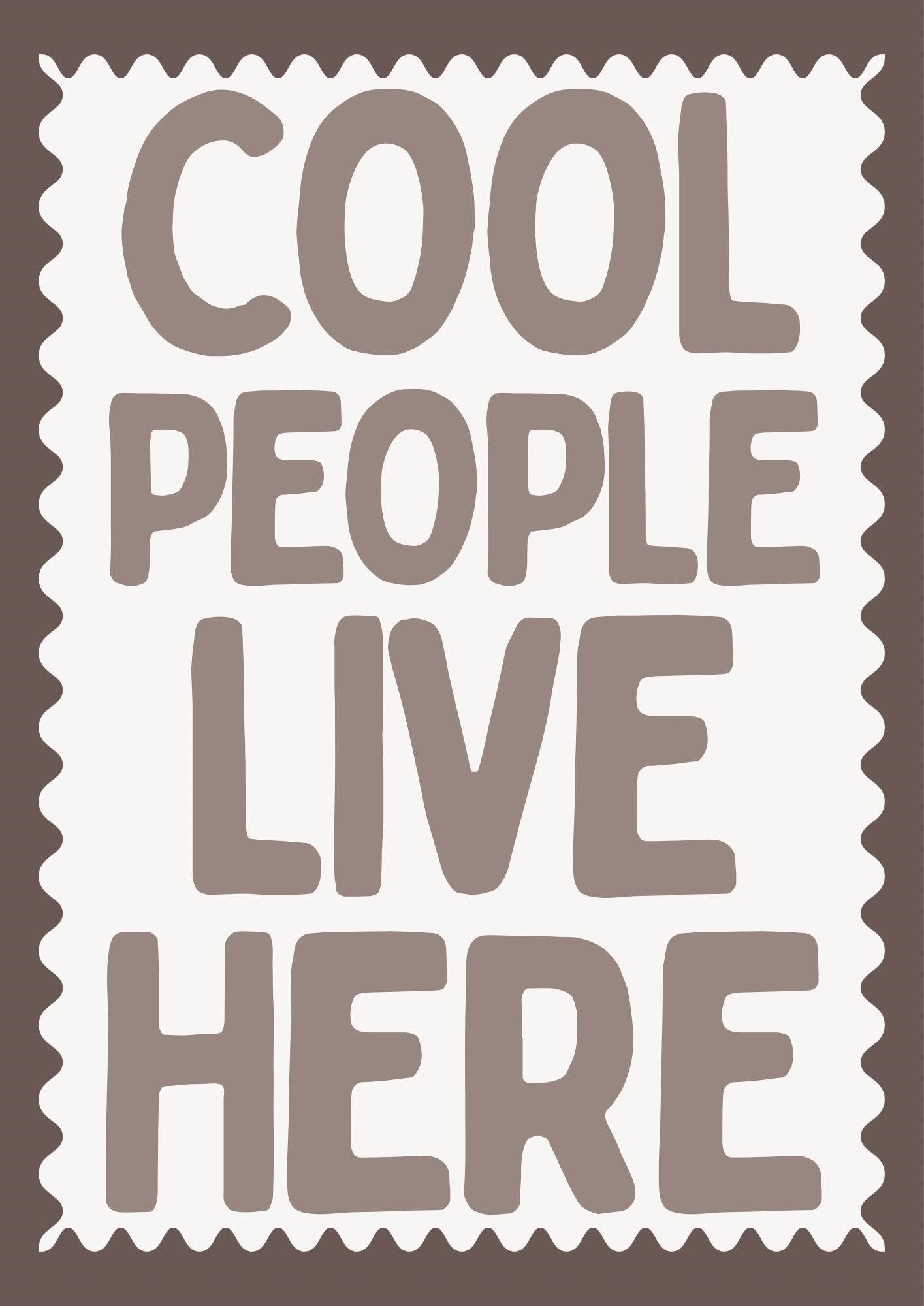 People Live Here Typography Print: Minimalist Hallway Wall Art