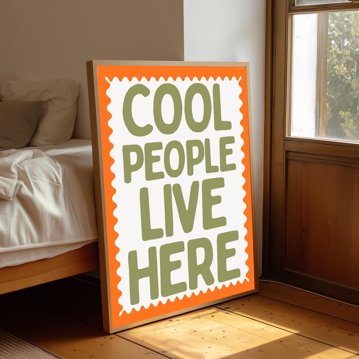 People Live Here Typography Print: Hallway Wall Art Poster