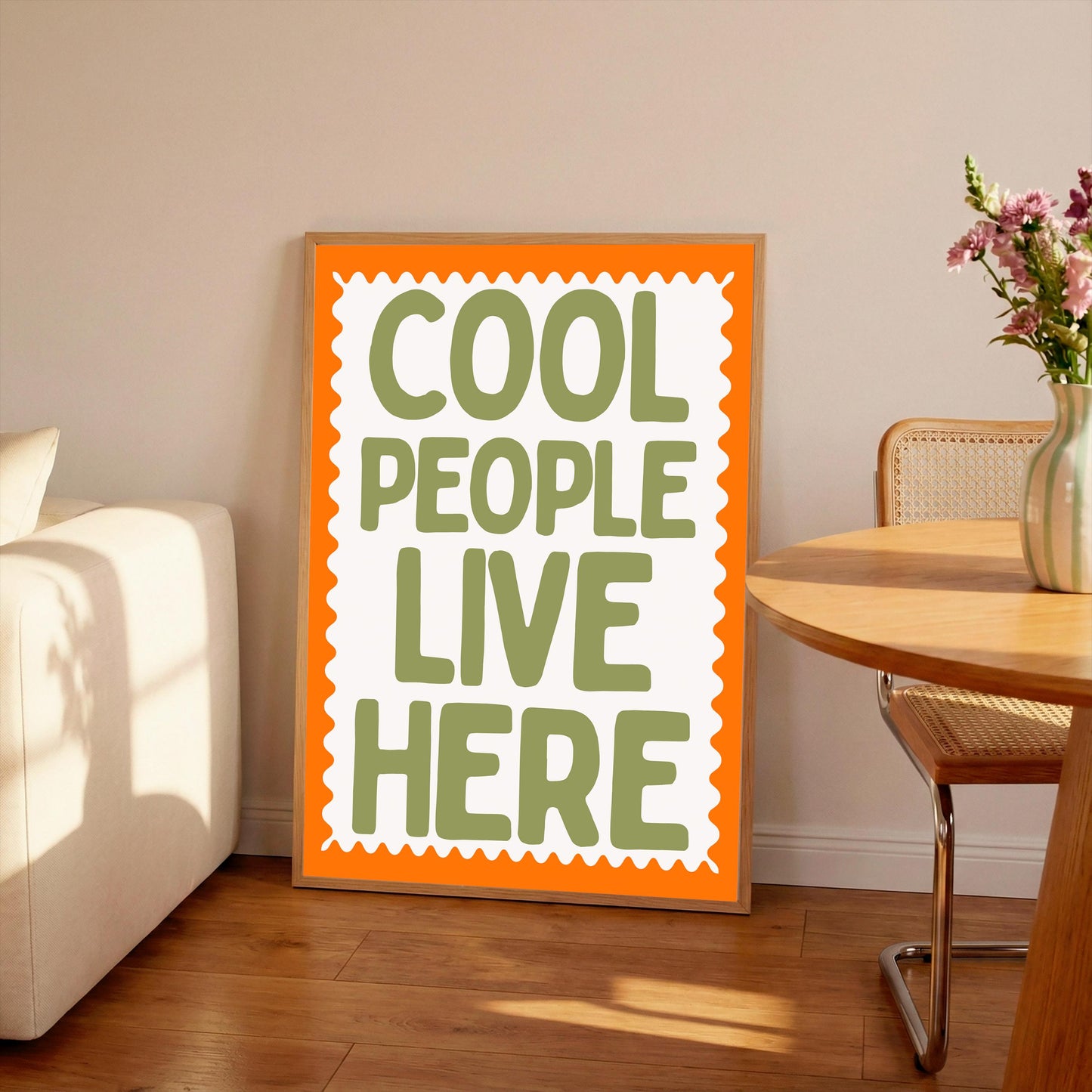 People Live Here Typography Print: Hallway Wall Art Poster