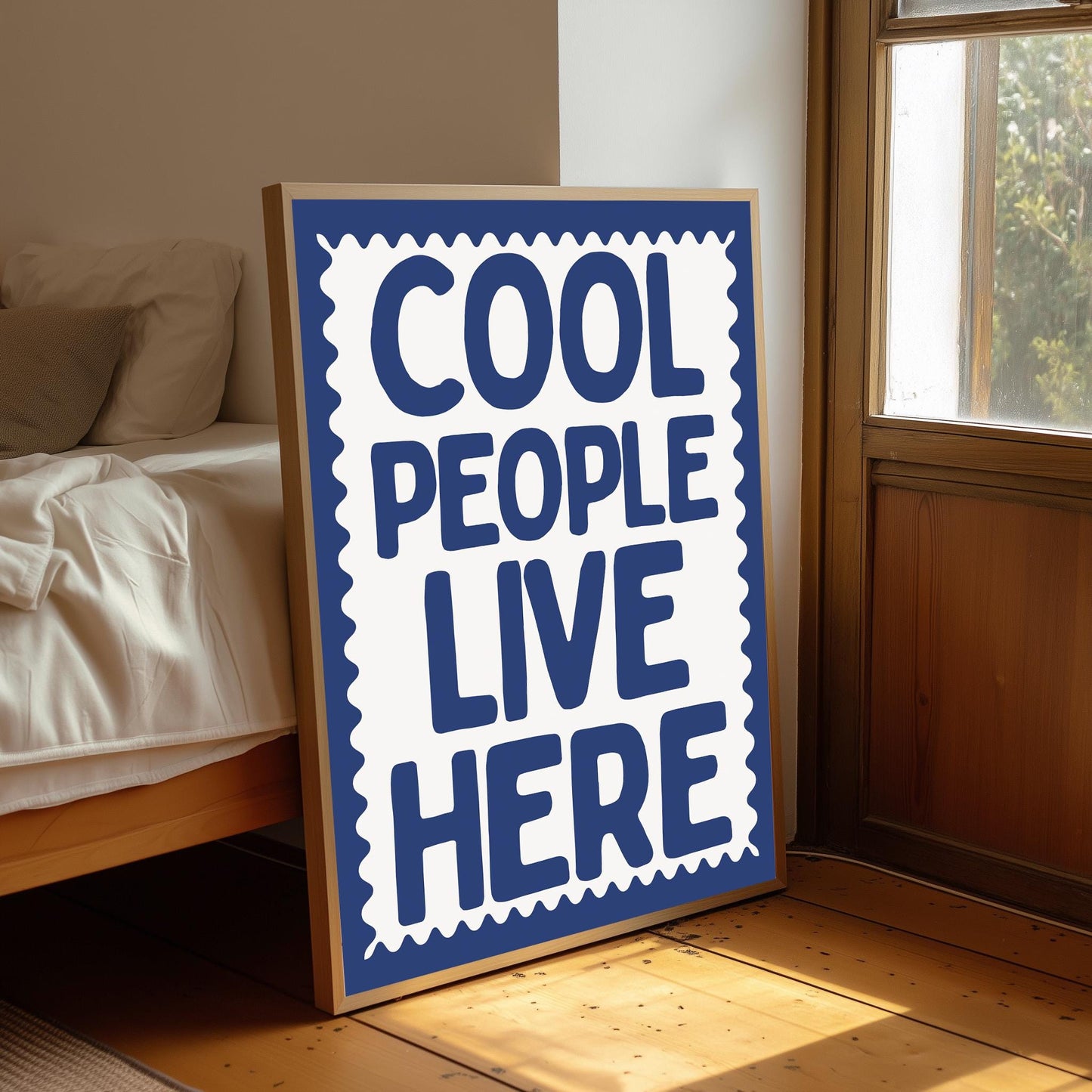 People Live Here Typography Print: Hallway Wall Art, Living Room Poster