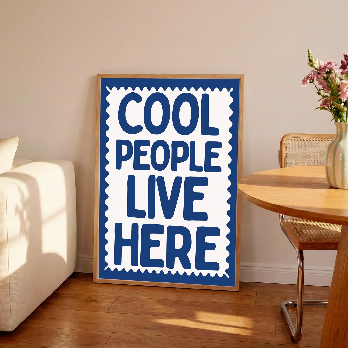 People Live Here Typography Print: Hallway Wall Art, Living Room Poster