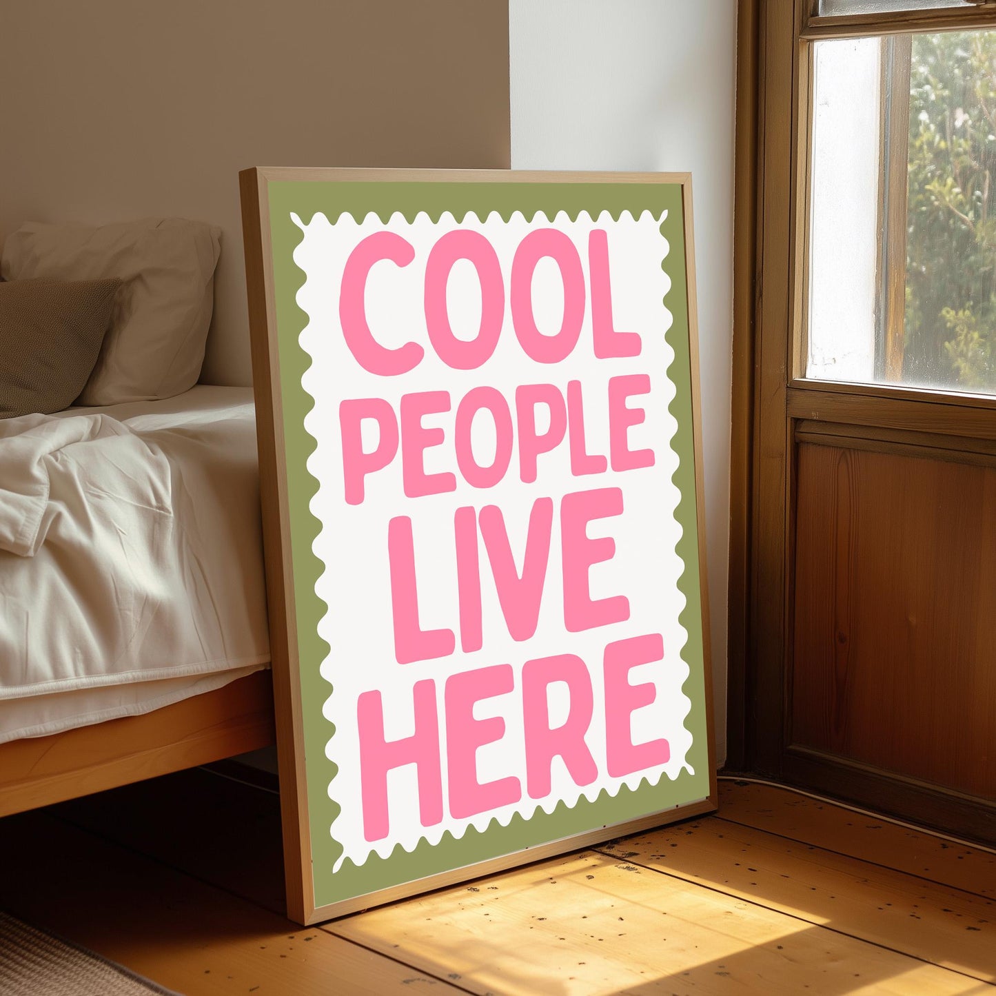 People Live Here Typography Print: Hallway Wall Art