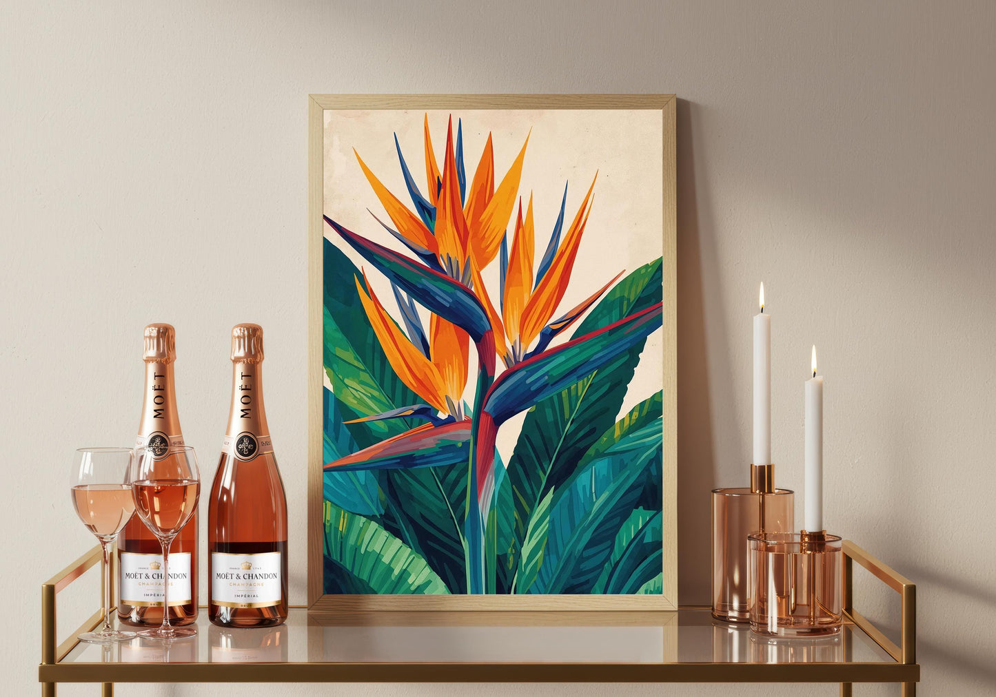 Henri Matisse Inspired Abstract Bird of Paradise Art Print: Colourful Wall Art