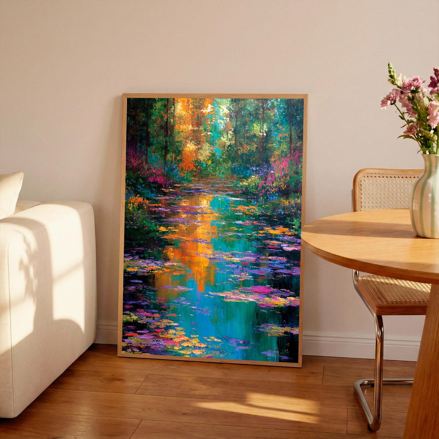 Claude Monet Inspired Print: Landscape Art, Vibrant Colours