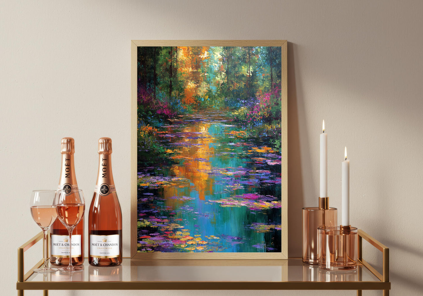 Claude Monet Inspired Print: Landscape Art, Vibrant Colours