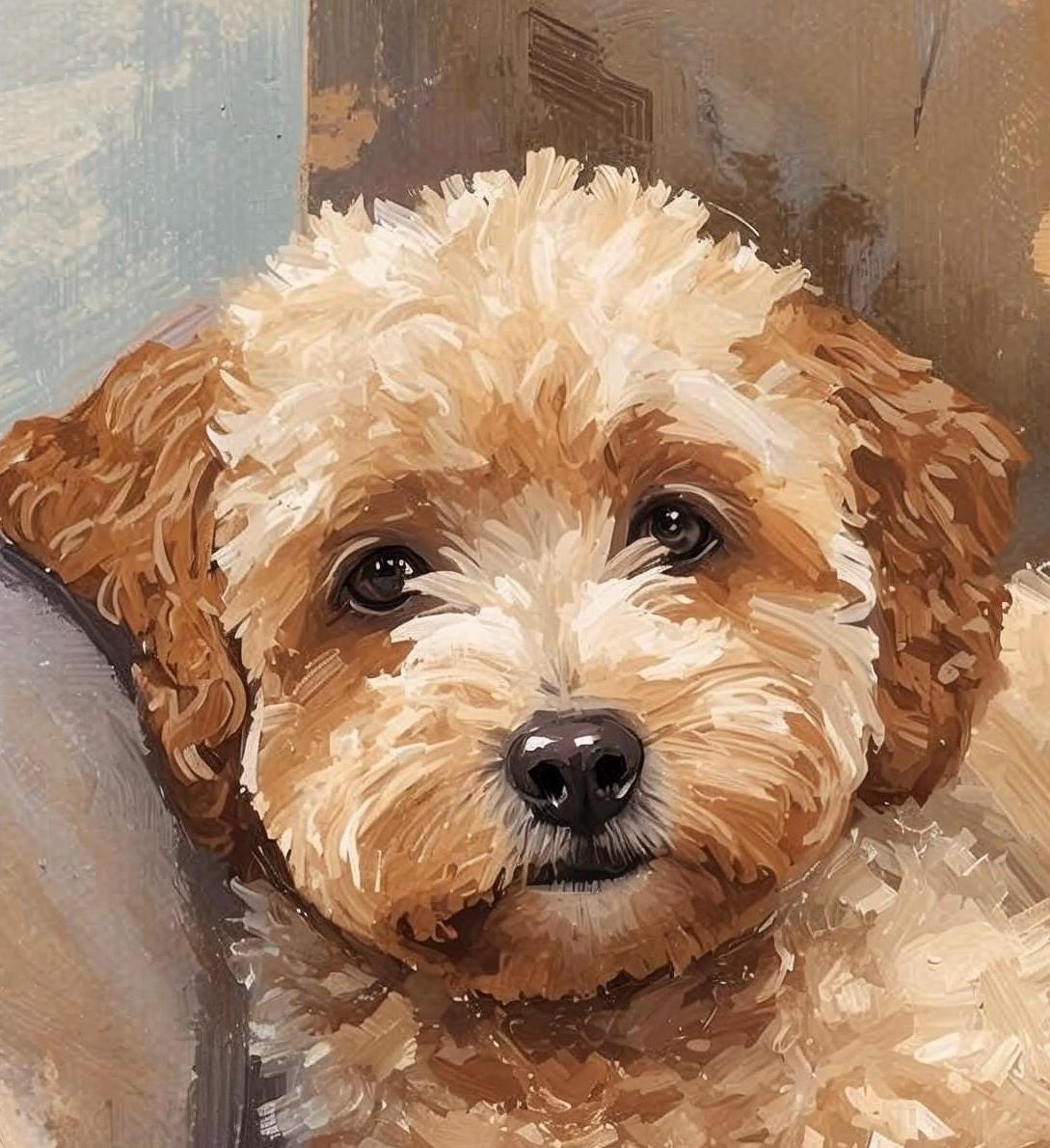 Cockapoo Dog Art Print, Cockapoo Lying in Chair, Pet Lover Gift