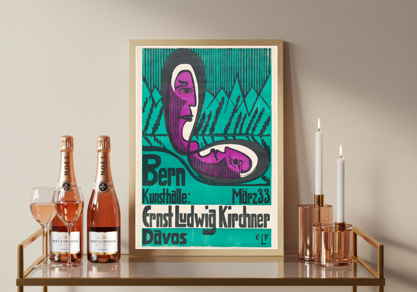 Ernst Ludwig Kirchner - Bern Kunsthall Exhibition Vintage Poster, Art Print