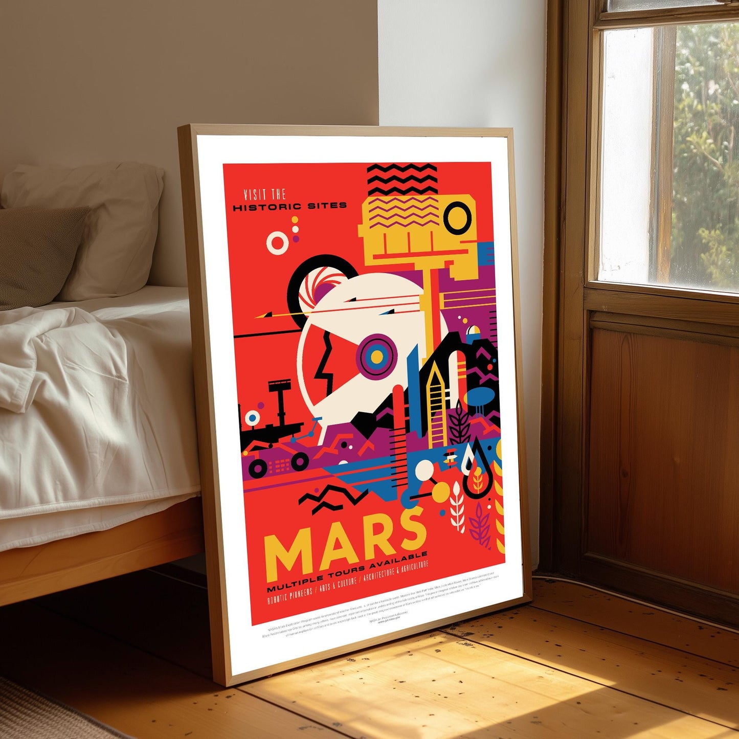 The Mars Tour Poster: Vintage Space Art Print