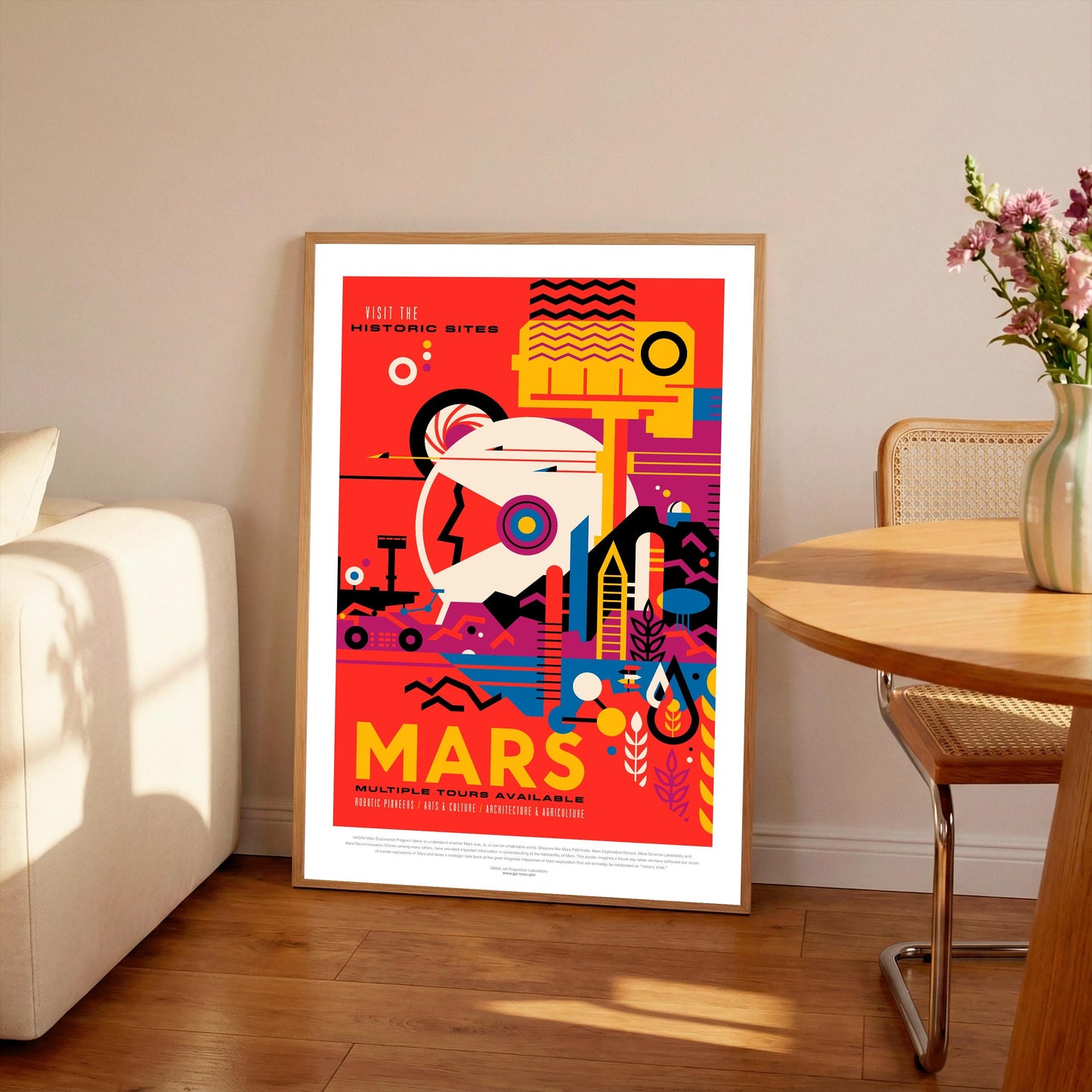 The Mars Tour Poster: Vintage Space Art Print