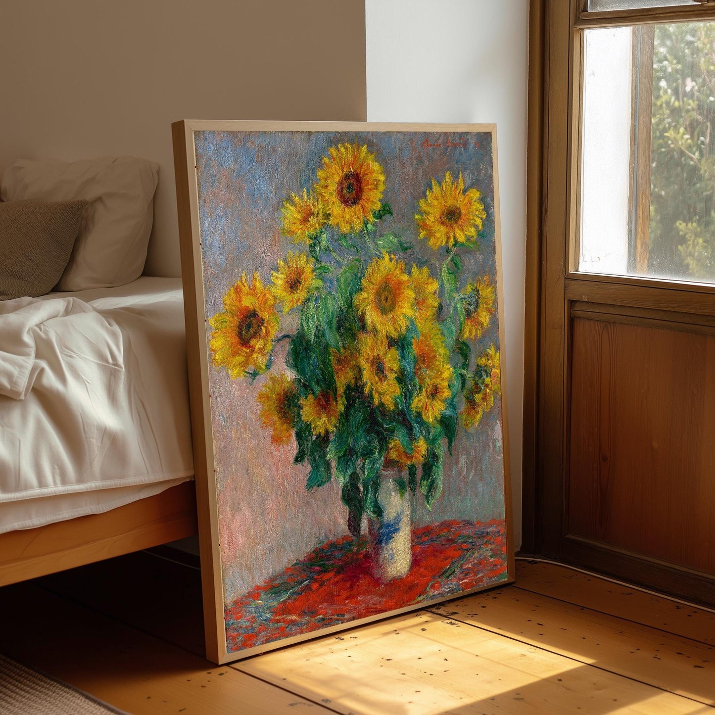 Claude Monet Bunch of Sunflowers Print: Flower Art, Vibrant Colours
