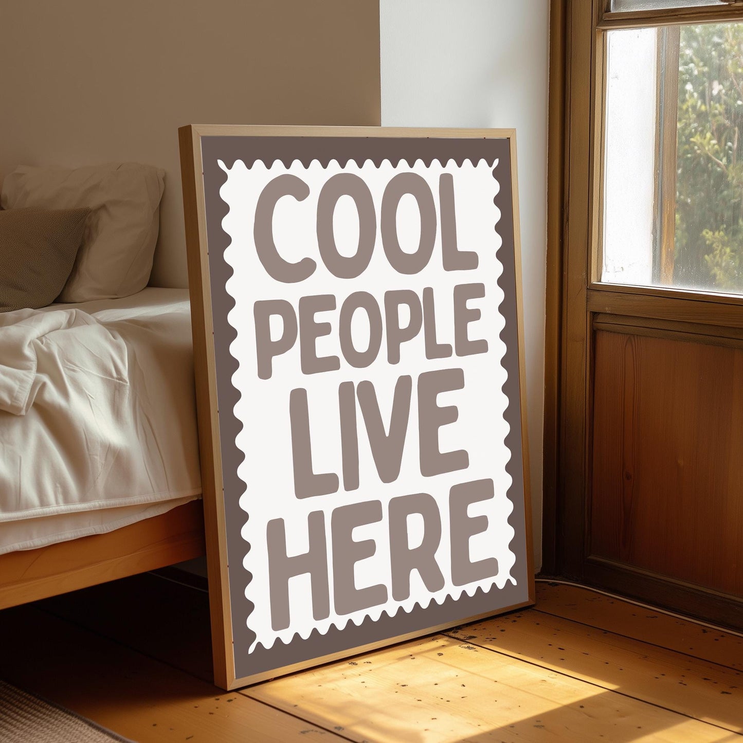 People Live Here Typography Print: Minimalist Hallway Wall Art